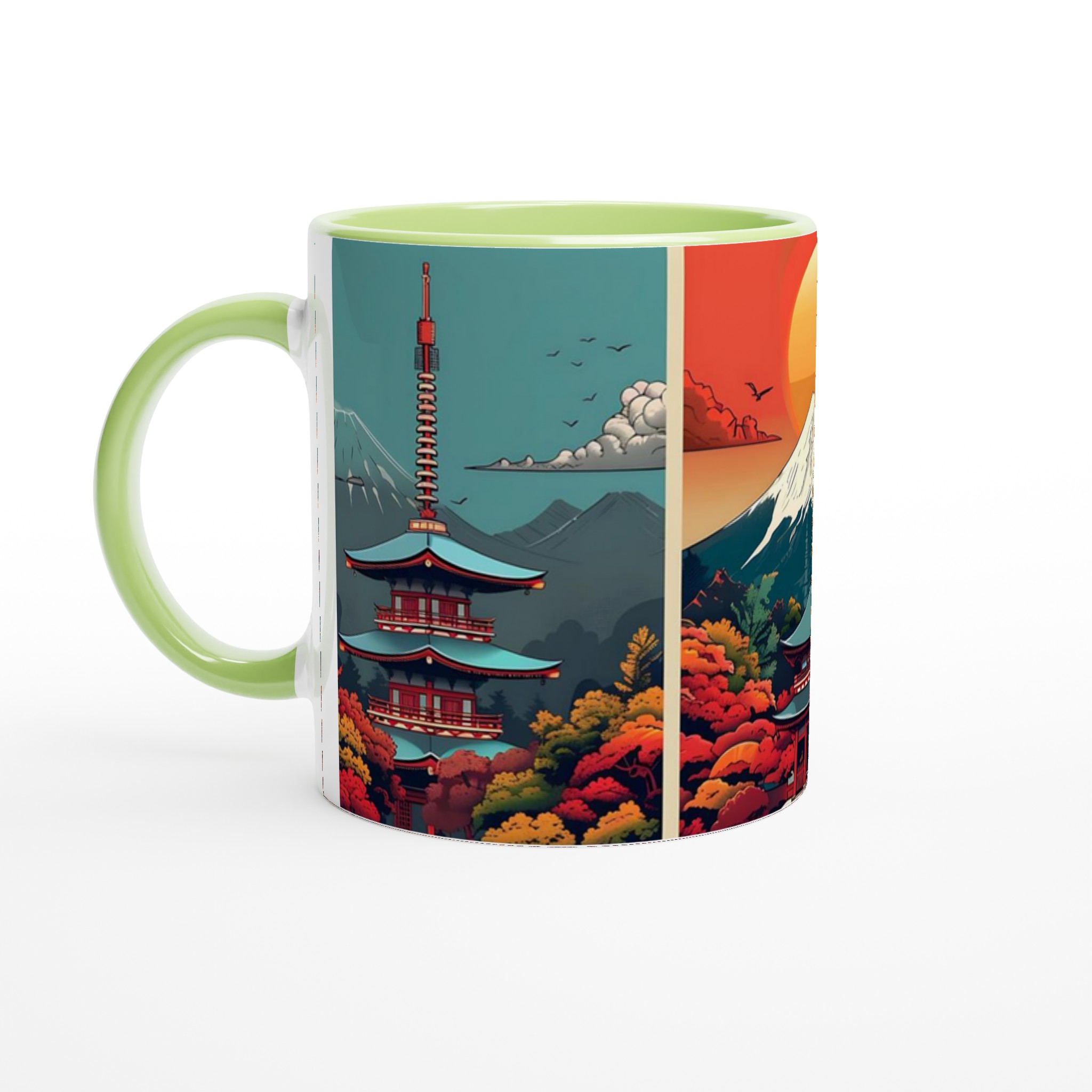Japansk Tempelkonst Kaffemugg – Färgstark Keramik med Fjärran Östern Inspiration, Välj din Färg! 3 f7ecc4e0-98a0-4732-9046-aadbda3520d5