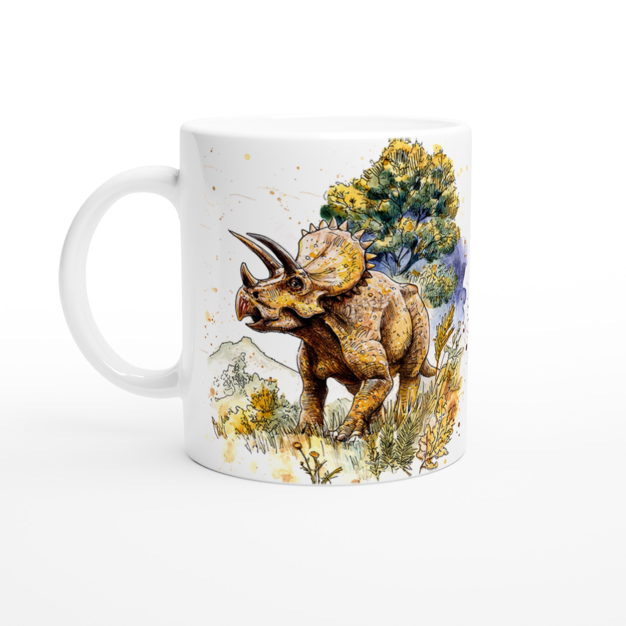 Triceratops Akvarellmugg – Historiska Varelser i Levande Färger, Välj din Favoritmugg! 1 f8108d92-10a4-401b-8211-9753090ebd4a