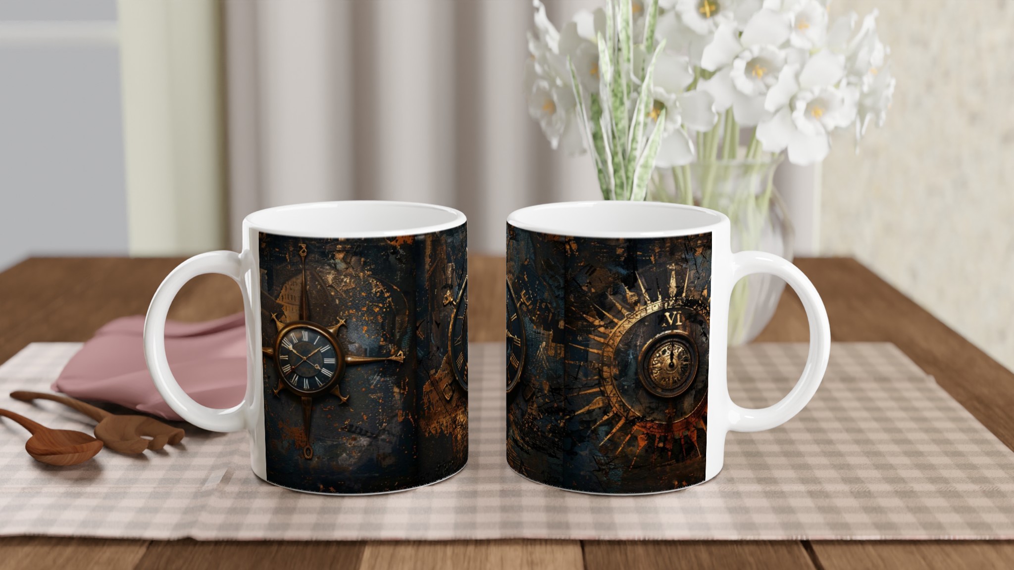Tidlös Elegans: 11oz Keramikmugg med Antik Klockdesign – Välj din Färg 10 f8123a75-8986-446b-8b4a-ffe27cbf5555