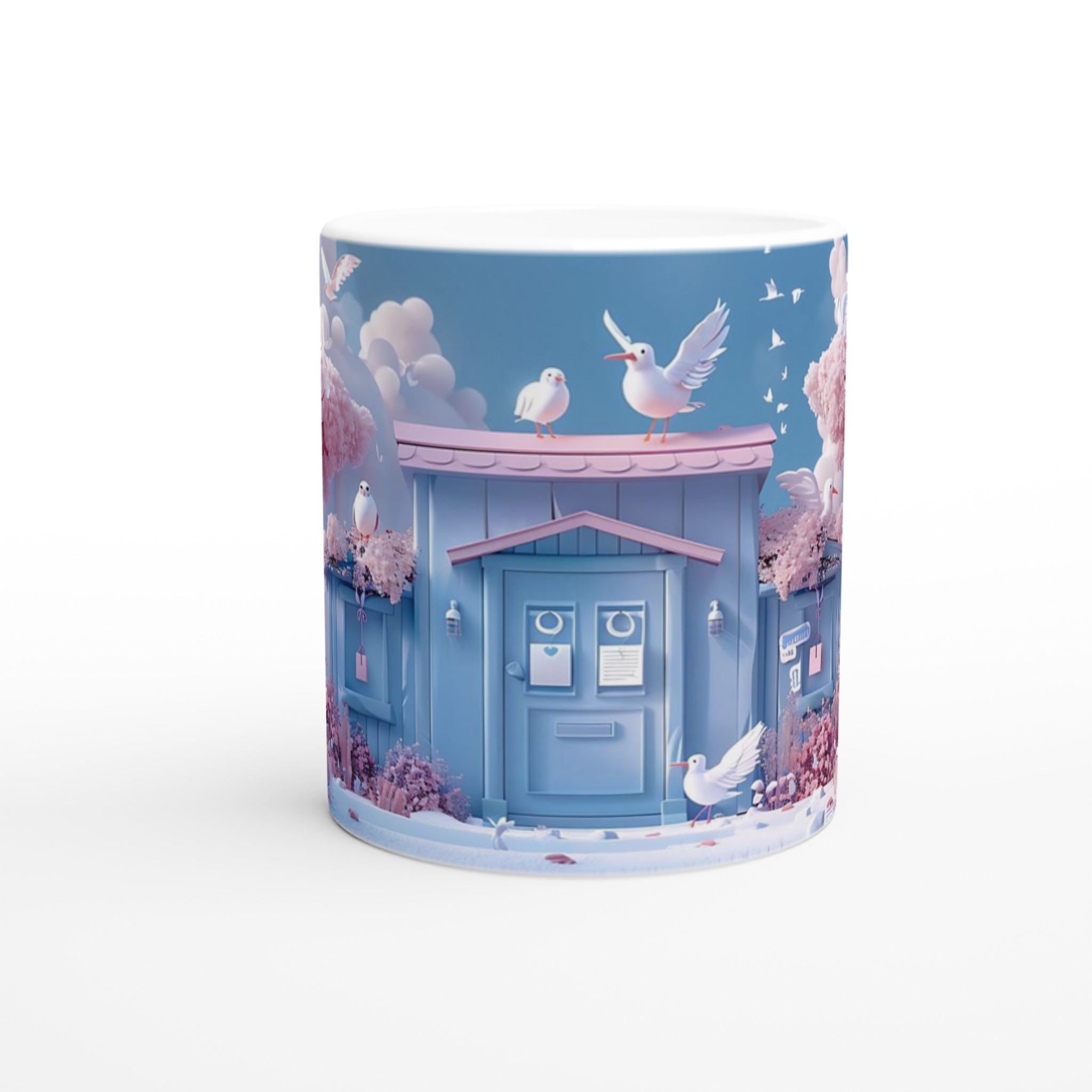 Pastellharmoni Mugg - 11oz Keramikmugg med Drömskt Rosa & Blå Design 8 f863ac0b-8727-415a-b0e9-51a6c836b028