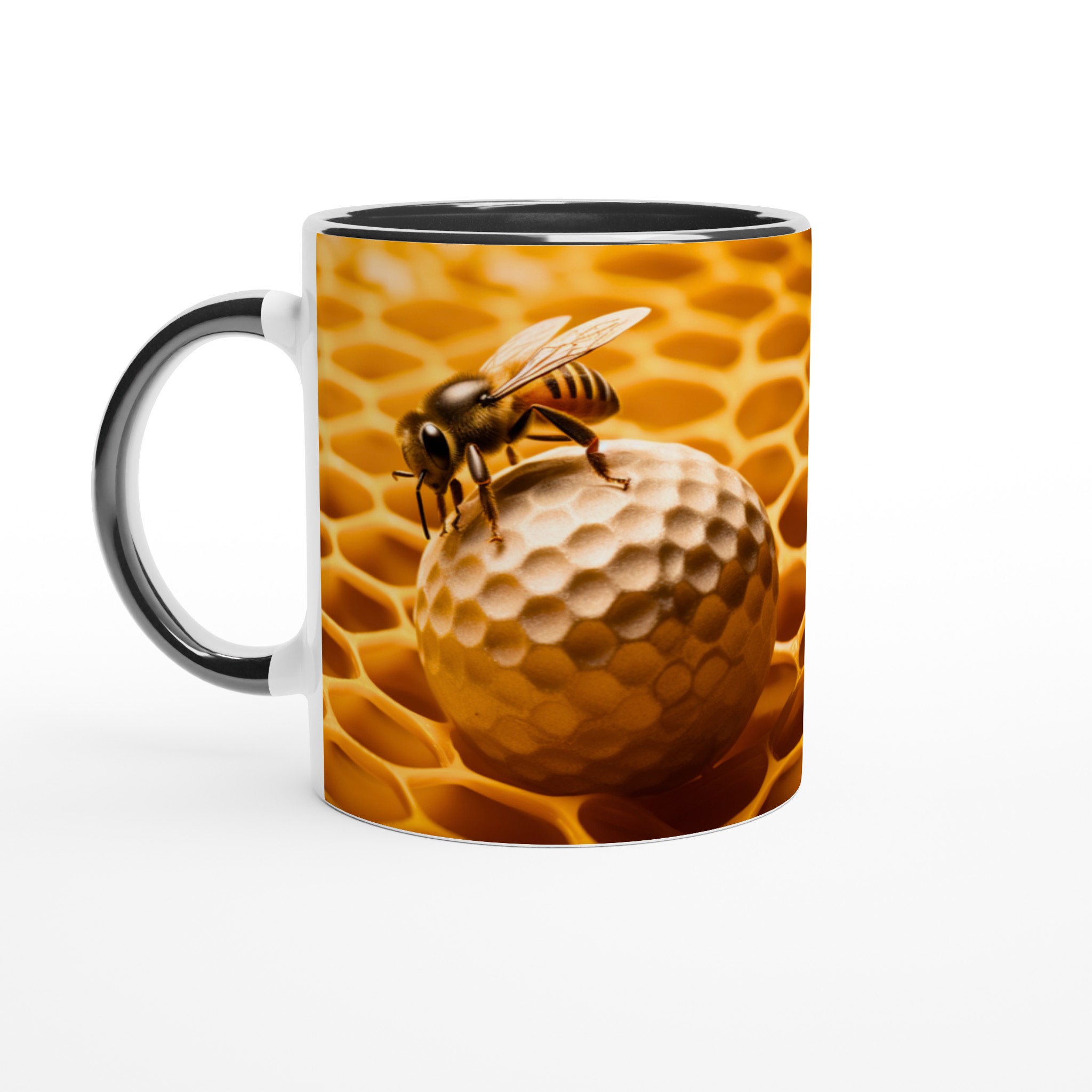 Honungsdröm 11oz Keramikmugg – Guldfärgad Bi-design för naturälskaren, välj bland 7 livfulla färger! 7 f8674906-b90d-4722-9a0e-321026c051af