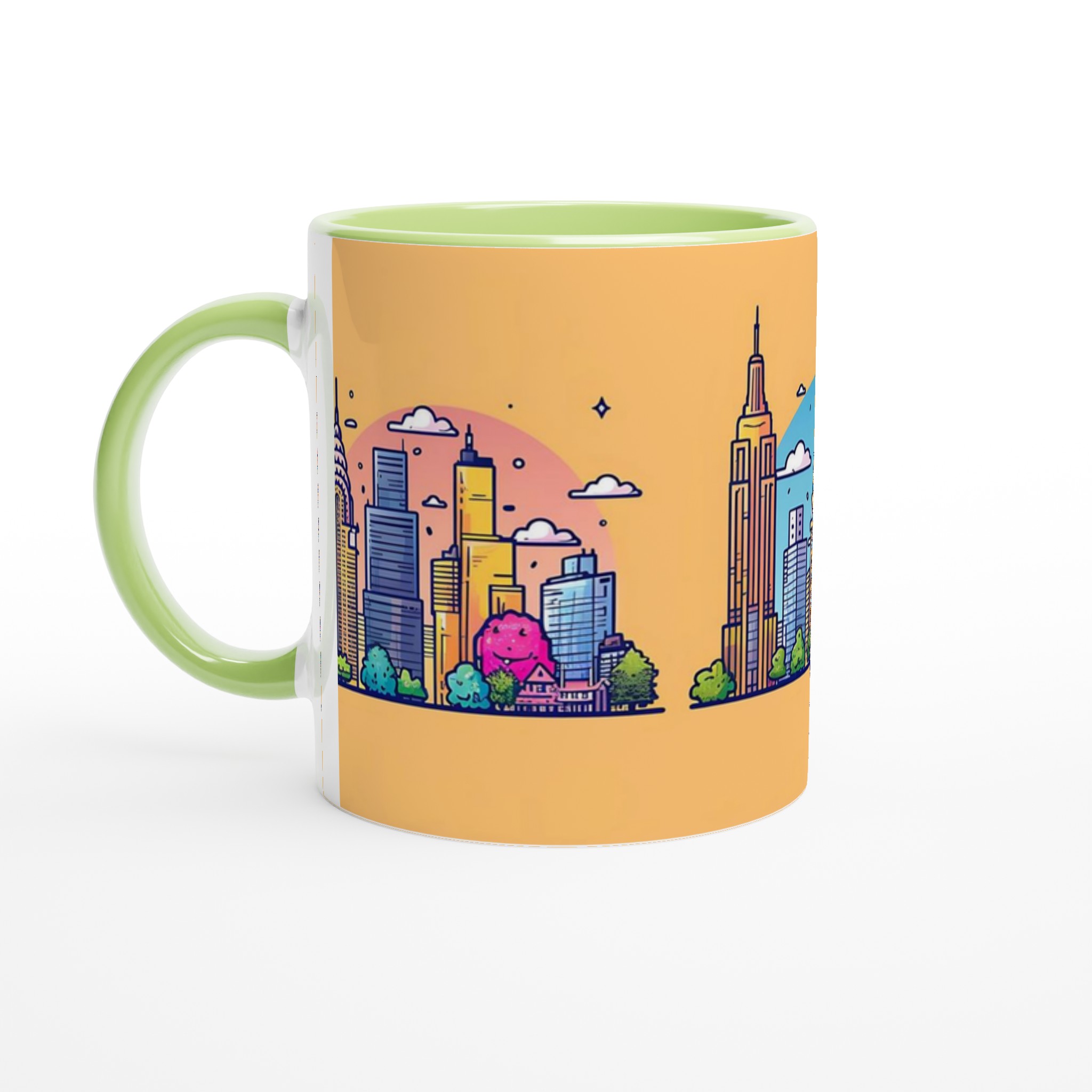 New York City Ikoniska Landmärken Mugg - Färgstark, Rolig & Personlig Keramikmugg 3 f8923305-ff40-480c-b994-fc09a033e709