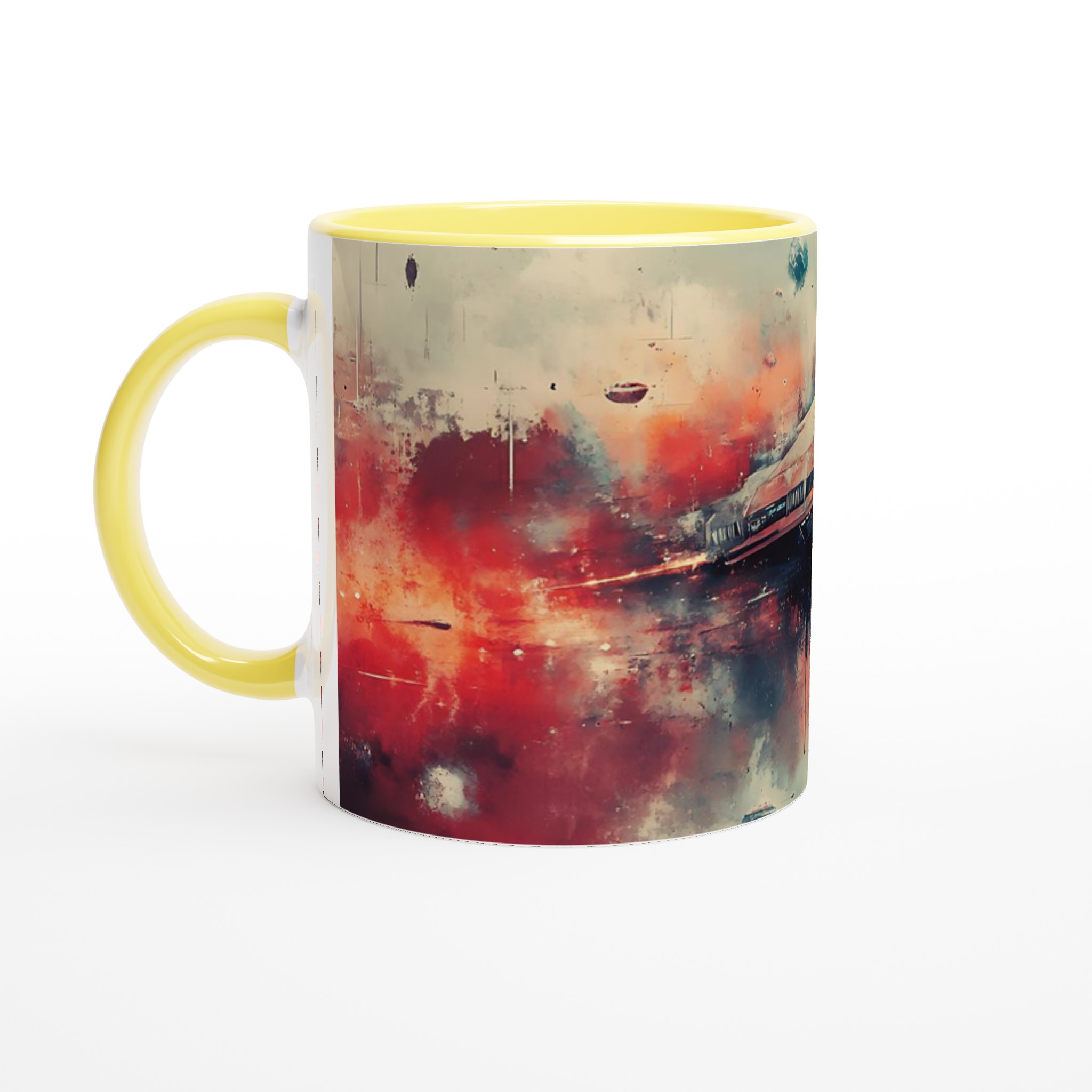 Kosmisk Färd 11oz Keramikmugg - Futuristik Rymdkonst i Välj Färg 3 f92bf046-befd-4fea-b043-1dcf80f9ee0a