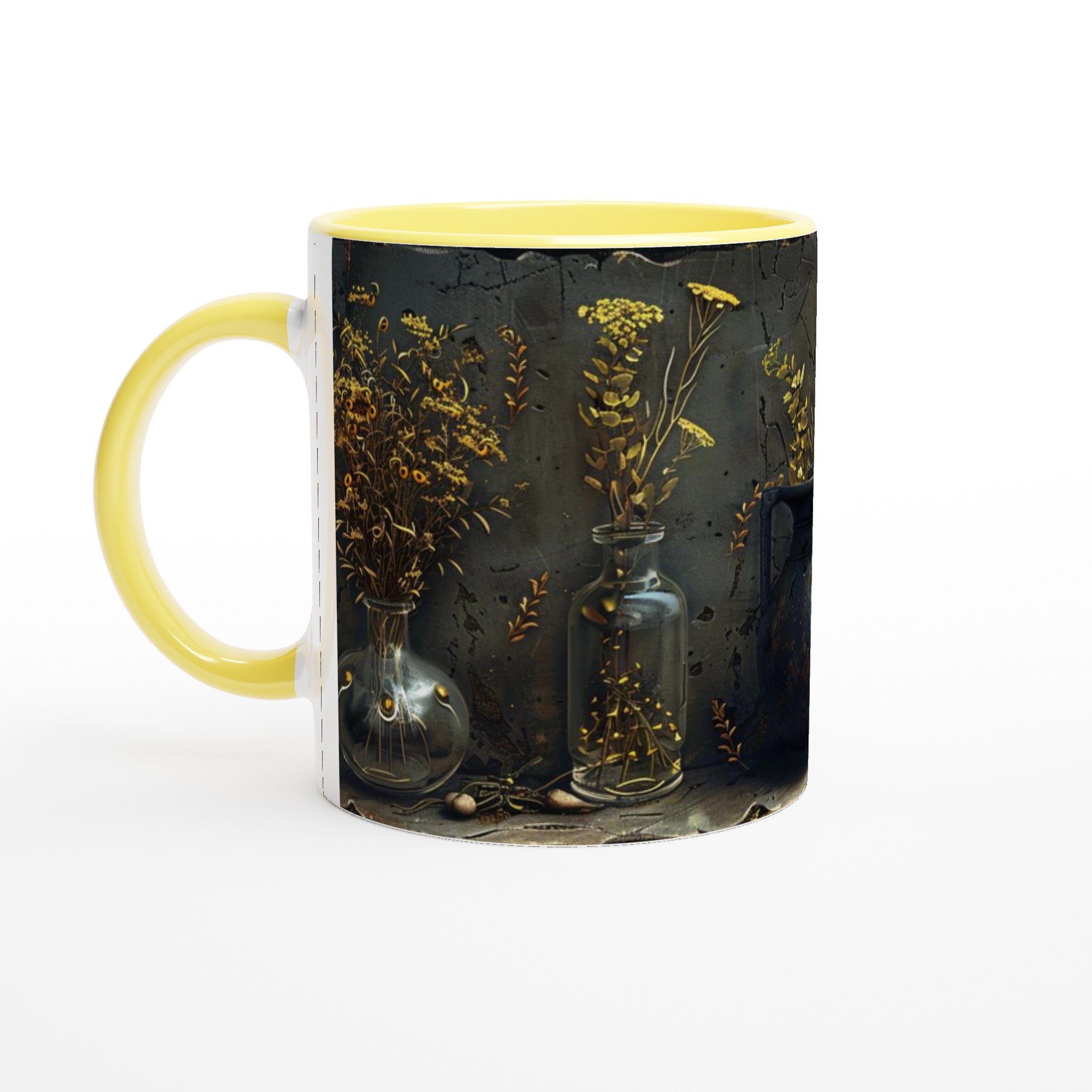 Alkemistens Skattkammare - 11oz Keramisk Mugg med Botanisk Konst i Guldnyanser 5 f9c0b148-f4a1-4db0-9ccb-37284e79b988