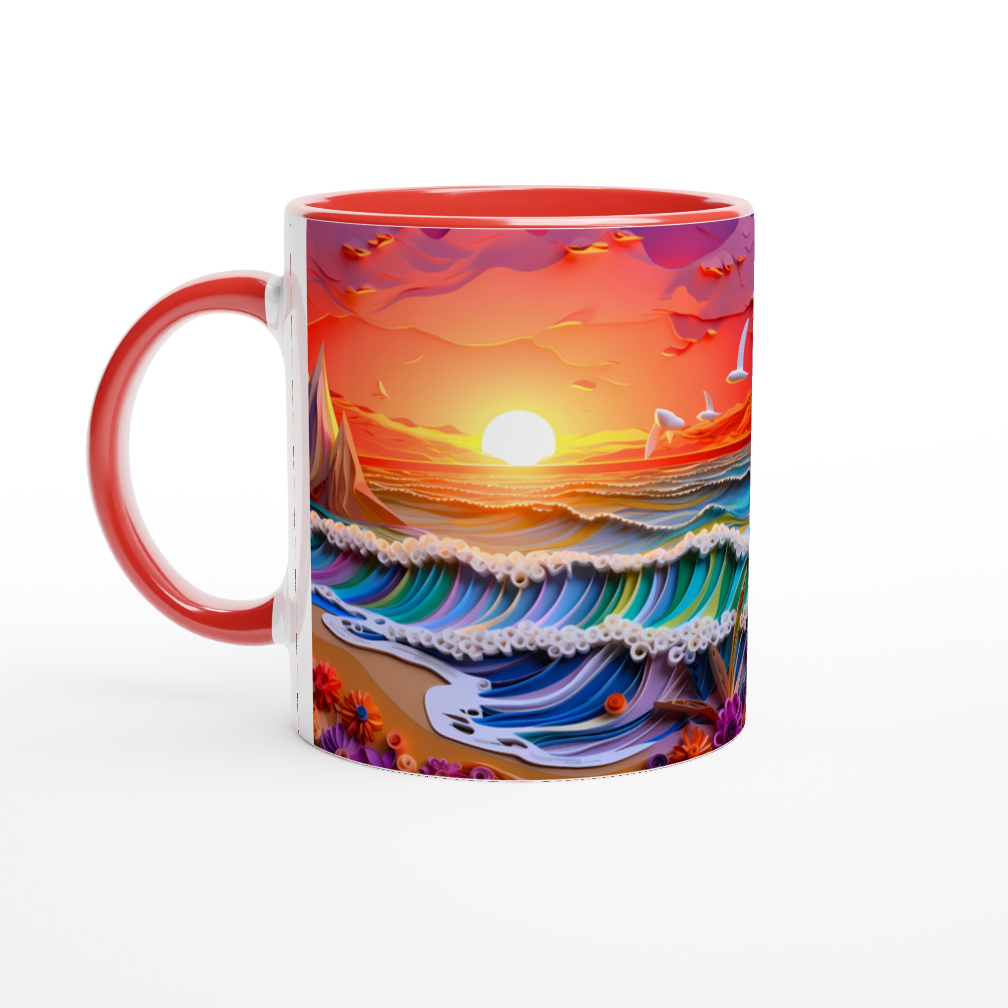 Abstrakt Solnedgång Keramikmugg - 11oz Konstnärlig Kaffemugg i Valfri Färg 3 f9e2d6c4-cc69-466e-86f2-be42681ac08f