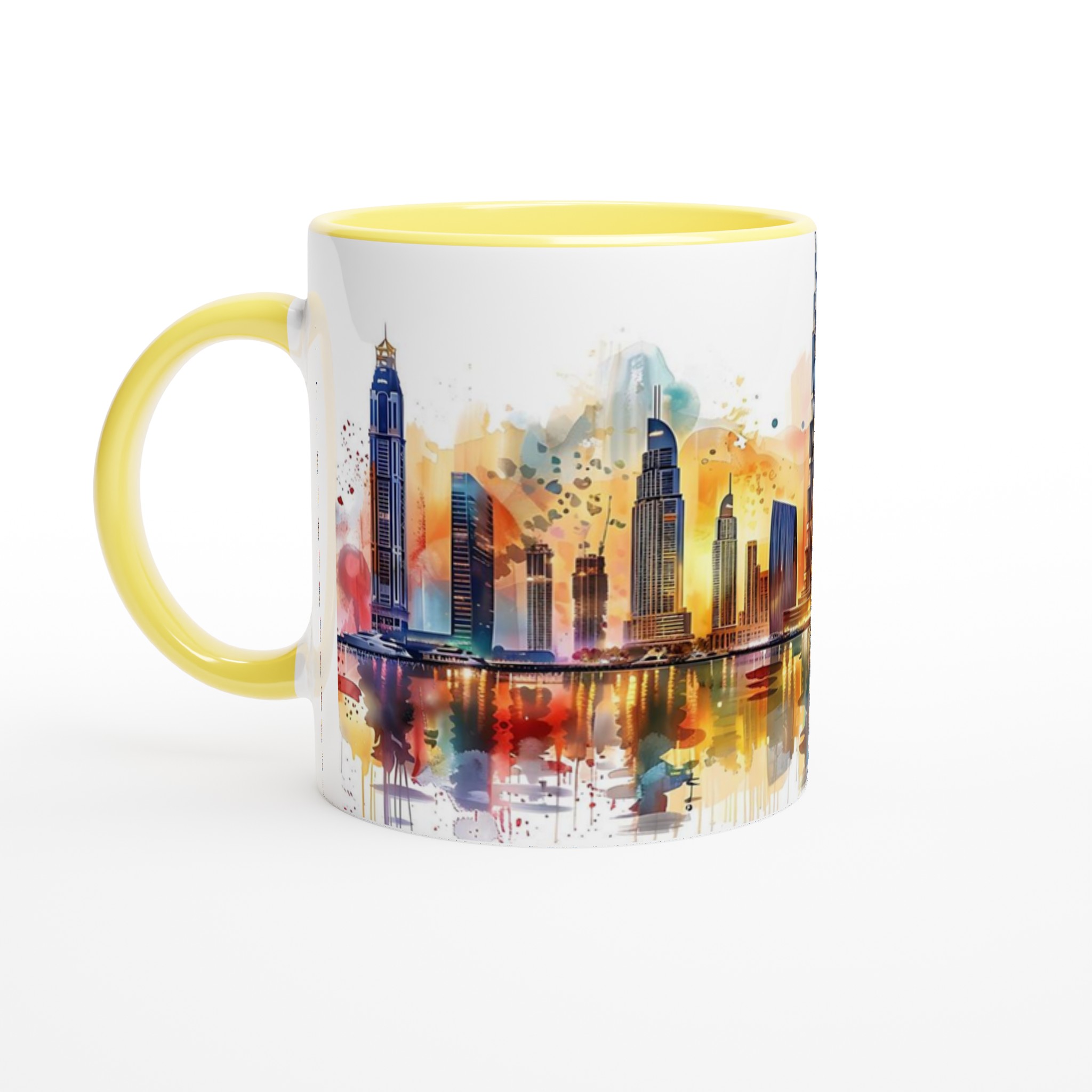 Dubai Skyline Akvarell Mugg - Färgstark Stadsutsikt för Din Kaffestund, Välj Bland Flera Fina Färger 5 fa1bd61c-b3b7-47c8-8f30-5adc53cd5094