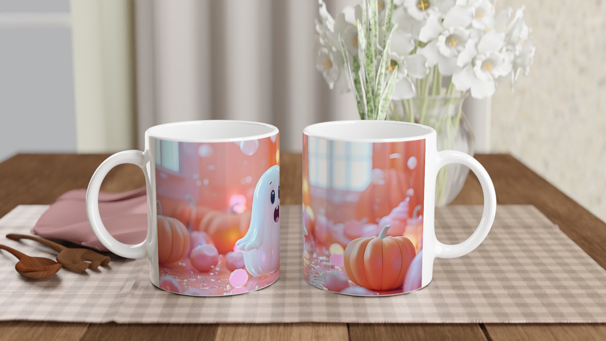 Söt Spöke Halloween Mugg – Lekfull Keramik för Höstmys i Valfri Färg! 10 fa2b71b6-2569-4cd4-b788-cf2e90752b05