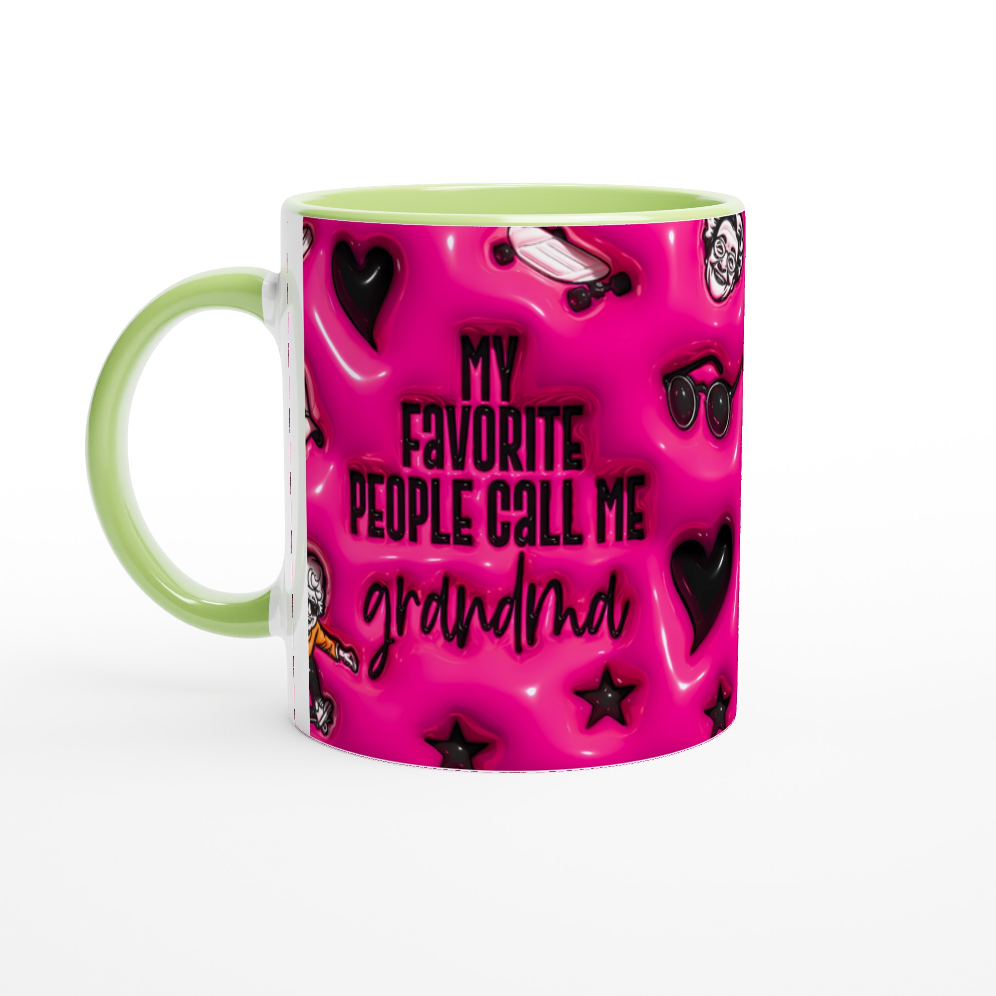 Bästa Farmors Mugg – Rosa Skateboard Grandma Design, 11oz Keramik, Välj Din Färg! 3 fa31a999-1b63-4f2a-902b-d053ba58bd4c