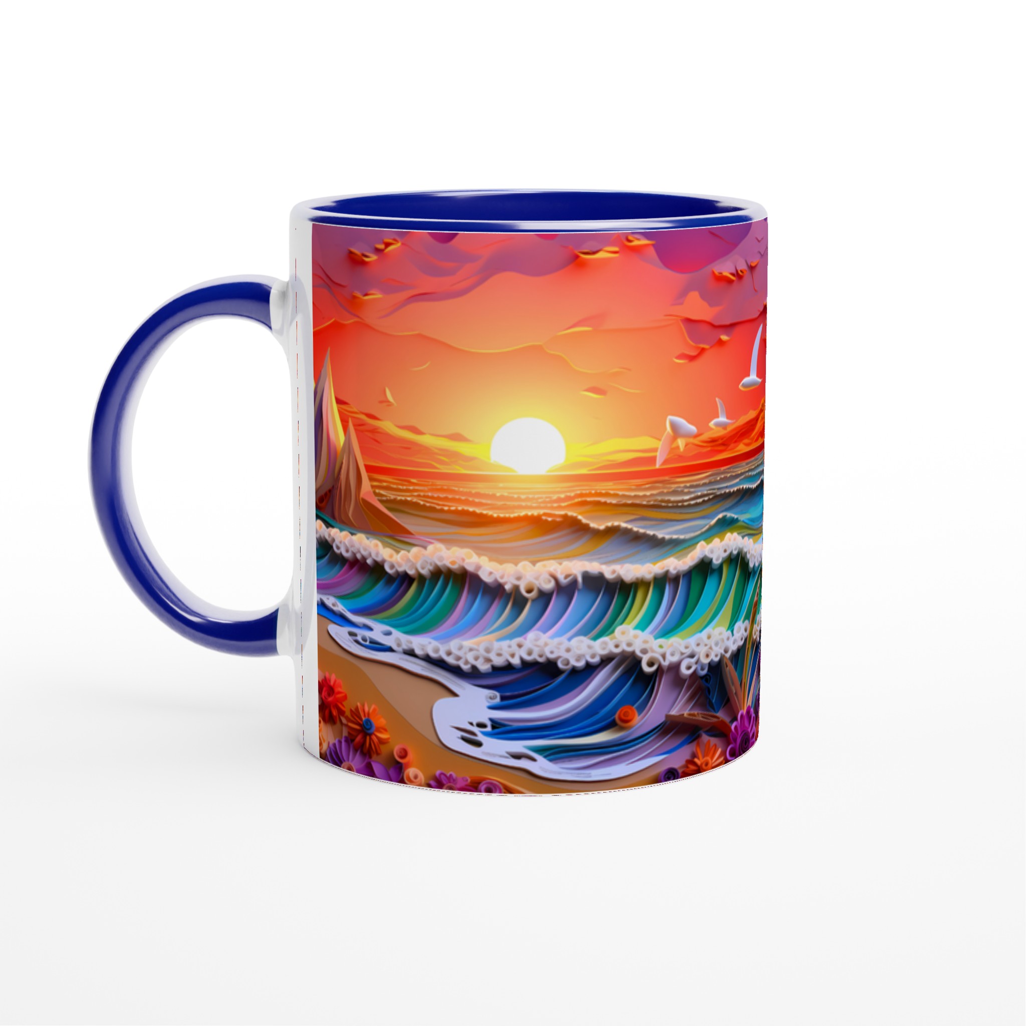 Abstrakt Solnedgång Keramikmugg - 11oz Konstnärlig Kaffemugg i Valfri Färg 5 faa41b0c-bb93-488b-9ef4-d819267d0cc9