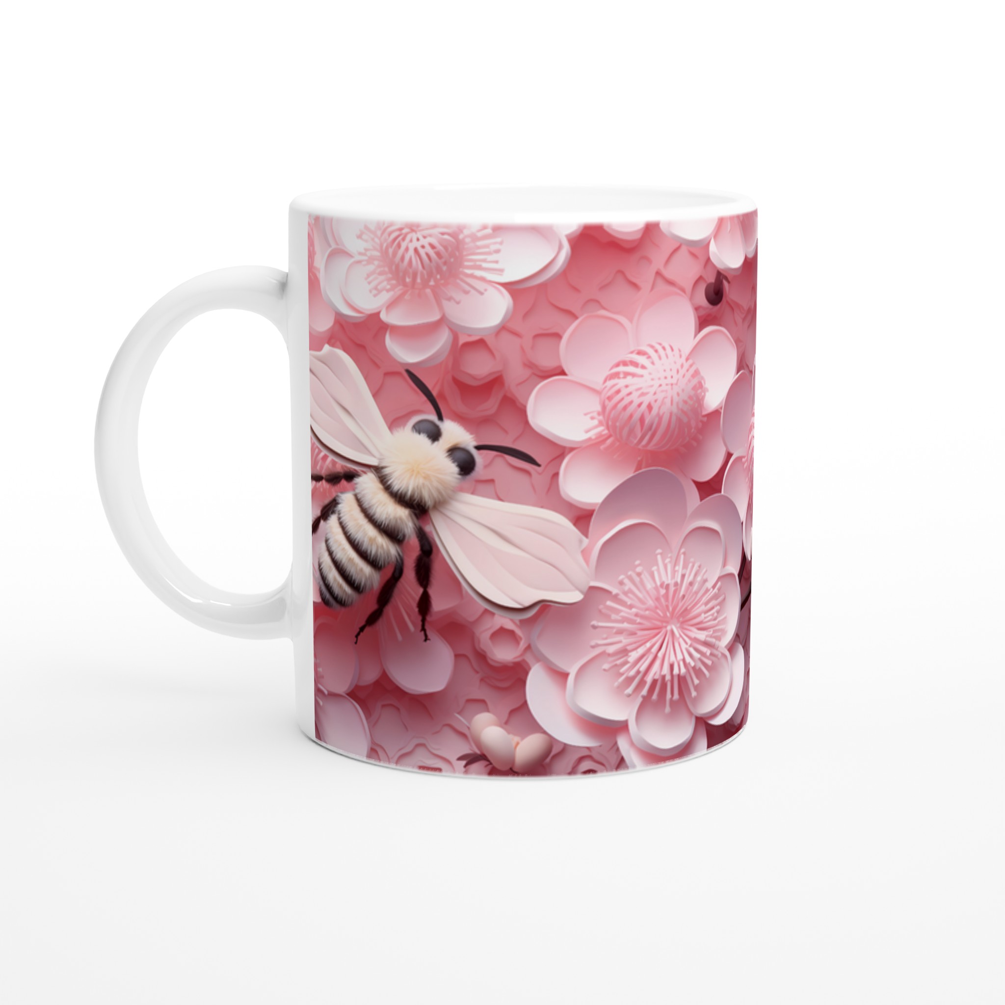 "Pink Blossom Bee" Keramisk Mugg – Drömlikt Motiv i Pastell, Välj Din Favoritfärg! 1 fae1c6e9-d610-421b-b1b1-52adafa95863