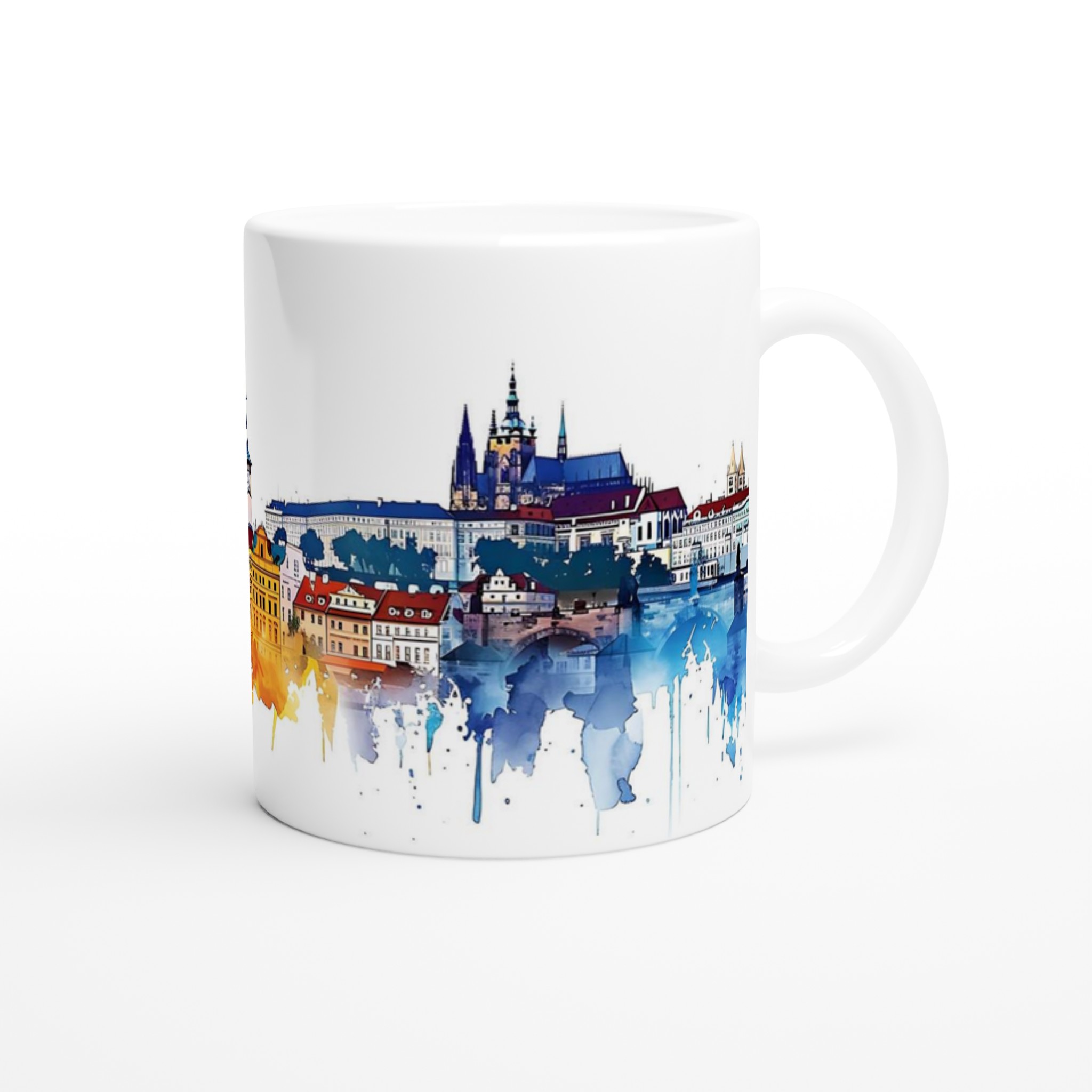 Mugg "Prag Akvarell" – Livfull Stadssiluett för Kaffeälskare, i Valfri Färg! 9 faf3d7b1-72c7-4318-98d3-332465fcd32a