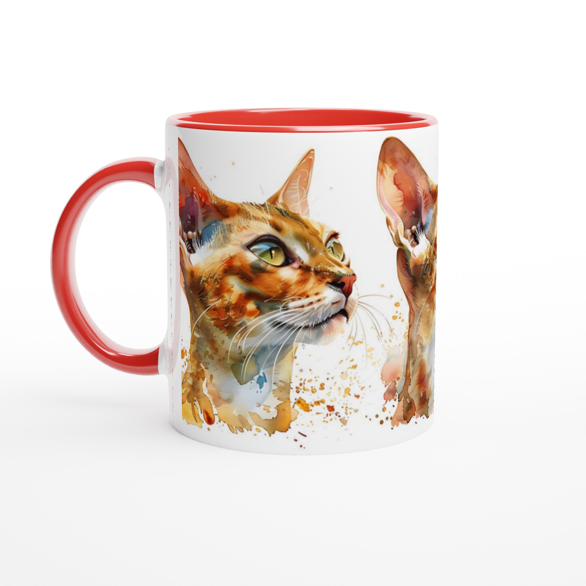Abyssinier Katt Akvarell Mugg – Konstnärlig Kaffeupplevelse i Valfri Färg, 11oz Keramik 2 fb0b3ab8-fd39-4cf2-b436-4ec8c4c62d54