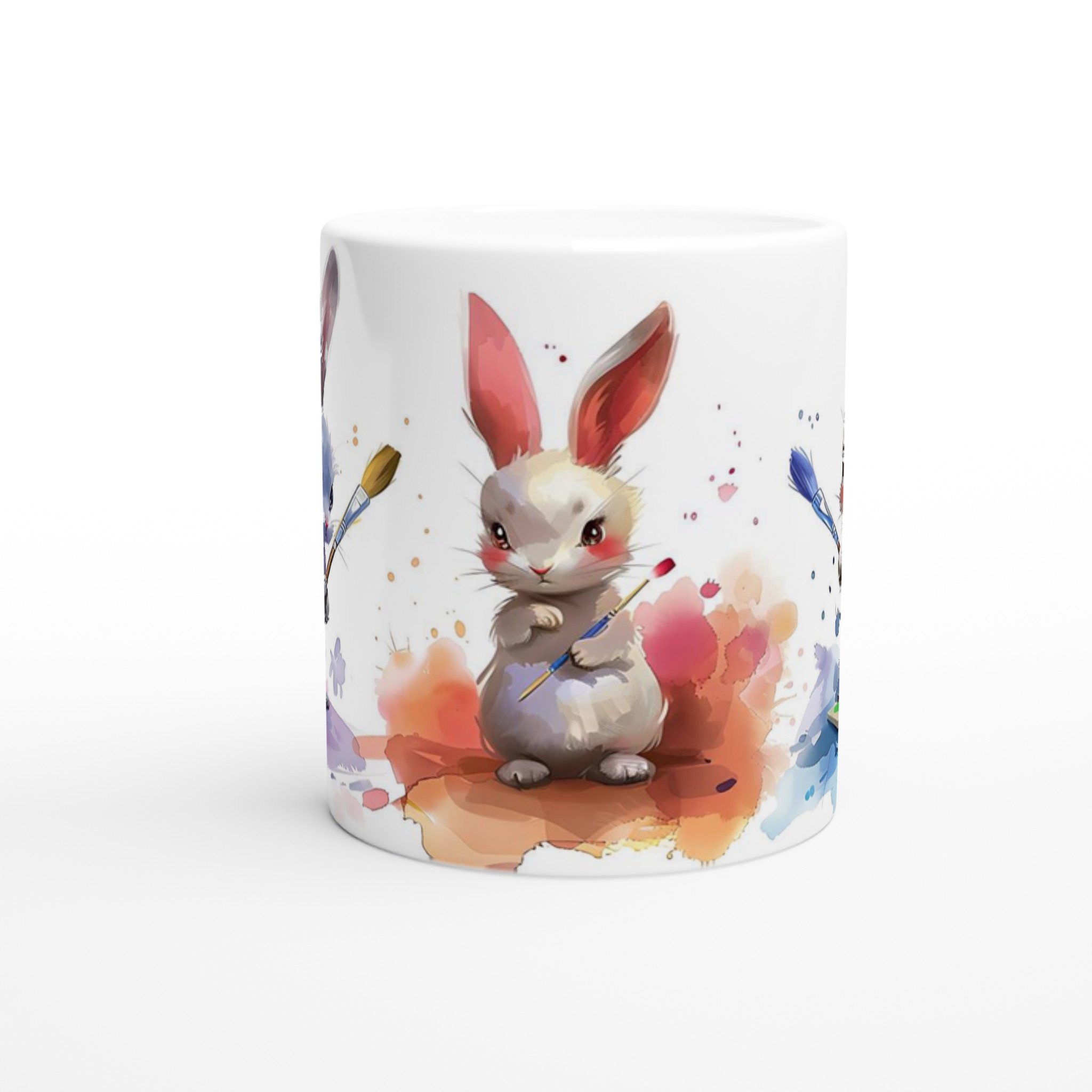 Påskens Charm: Söta Kaninmålare 11oz Keramisk Mugg – Färgglad Konst för Din Fika! 8 fb43cddc-3667-441b-9055-498c86719228