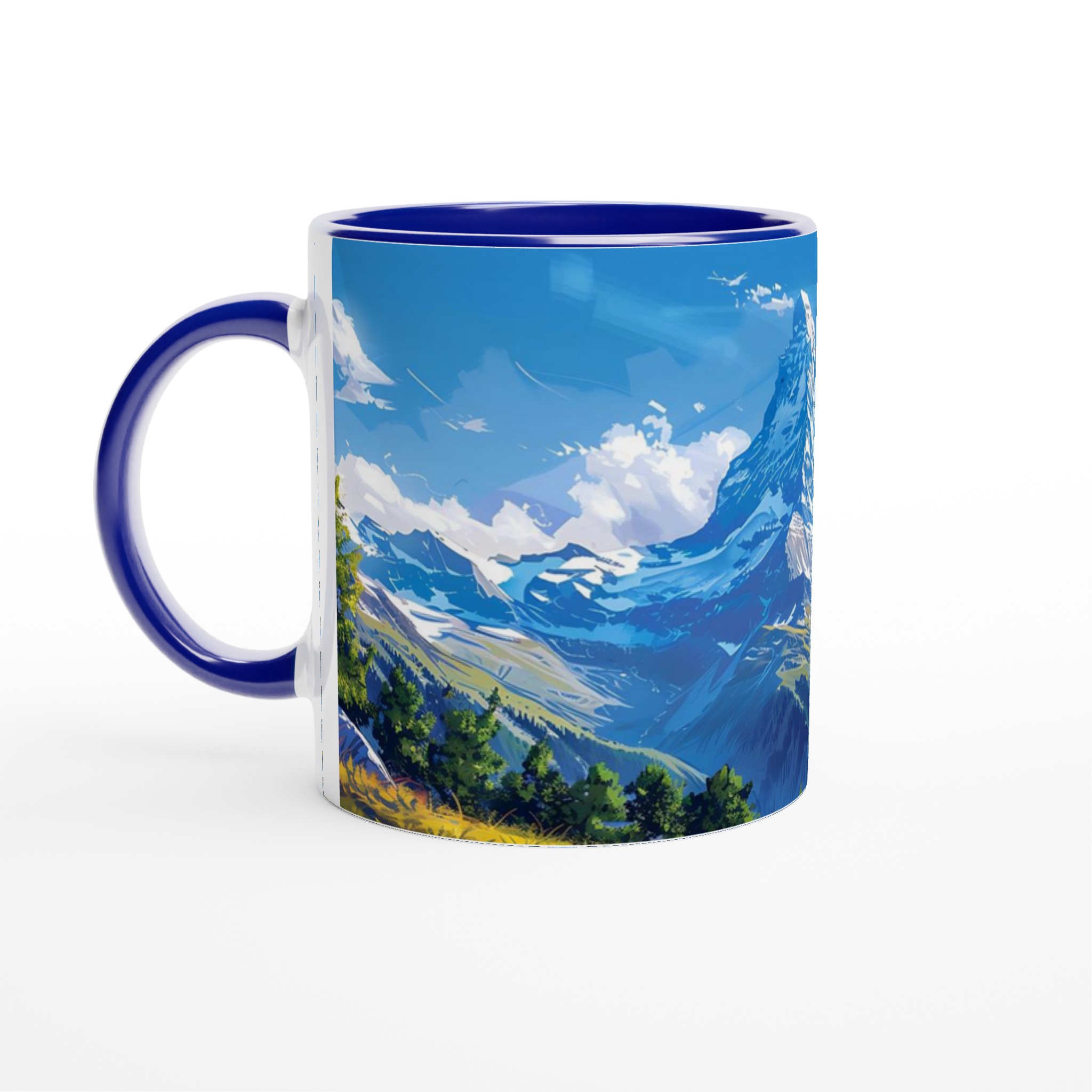 Majestic Mountain Peaks 11oz Keramisk Mugg – Konstnärligt Tryck för Naturälskare 4 fb6a1037-7356-4e38-989f-d7c9dcc75081