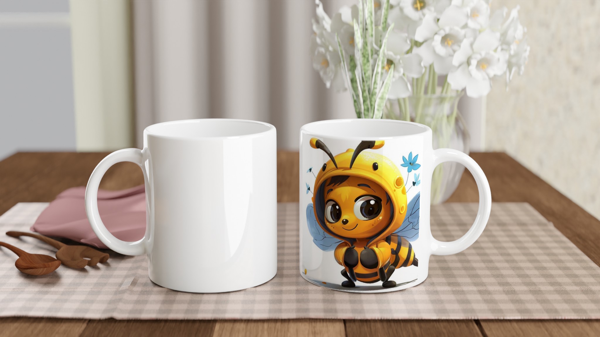 Söt Liten Bi Design 11oz Keramikmugg – Perfekt för Barn & Biodlare i Sju Färger! 10 fb78928a-b126-4ebe-84bc-579174dd1644