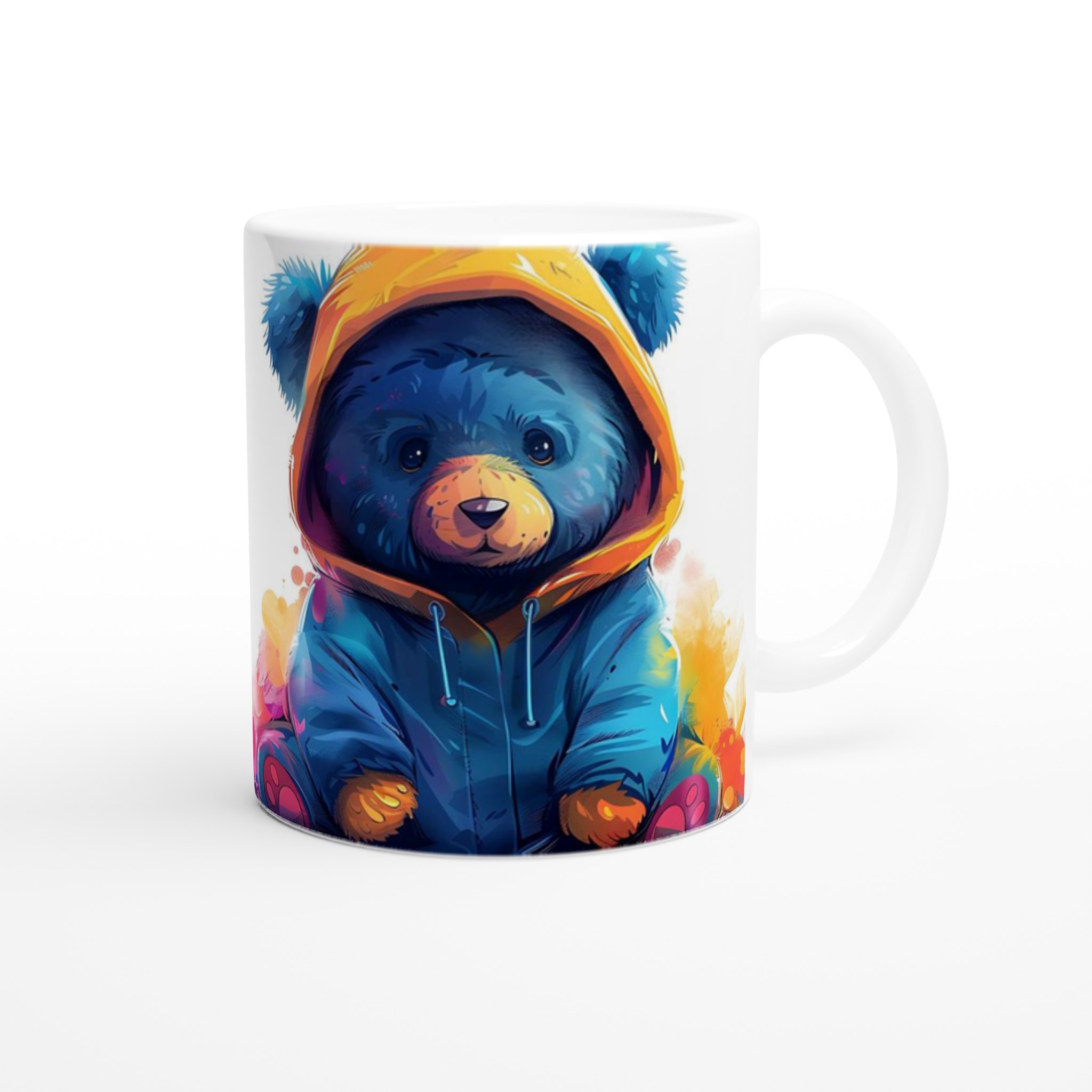 Mysig Blå Teddybjörn i Orange Hoodie – Personlig 11oz Keramisk Mugg 9 fb839efe-7773-45d7-a257-5ee4152ab5e8