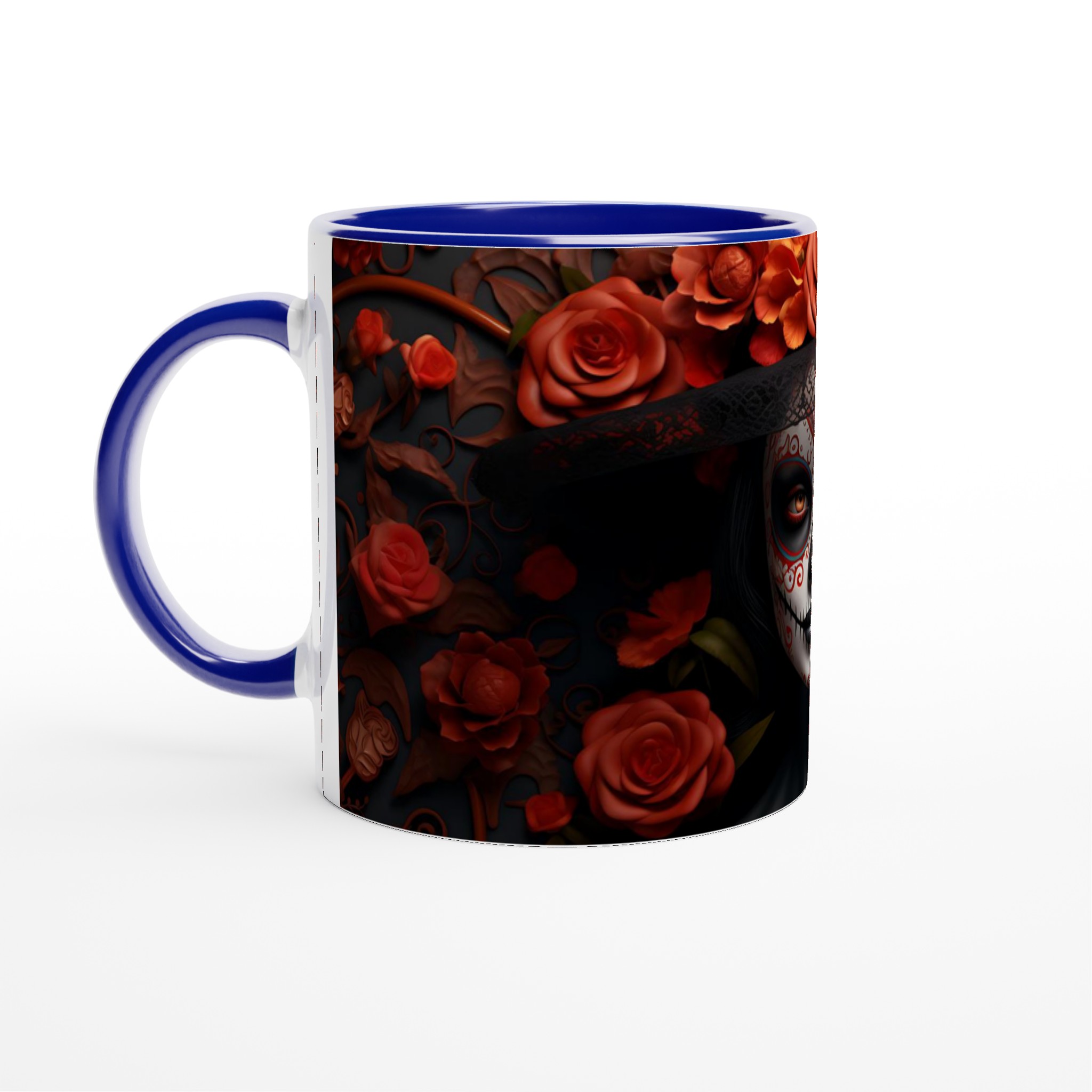 Catrina Day of the Dead 11oz Keramikmugg – Elegant Design för Kaffe & Te i Sju Färgval 4 fb845666-9c9d-4d40-b8ac-8b0e5f9b6384