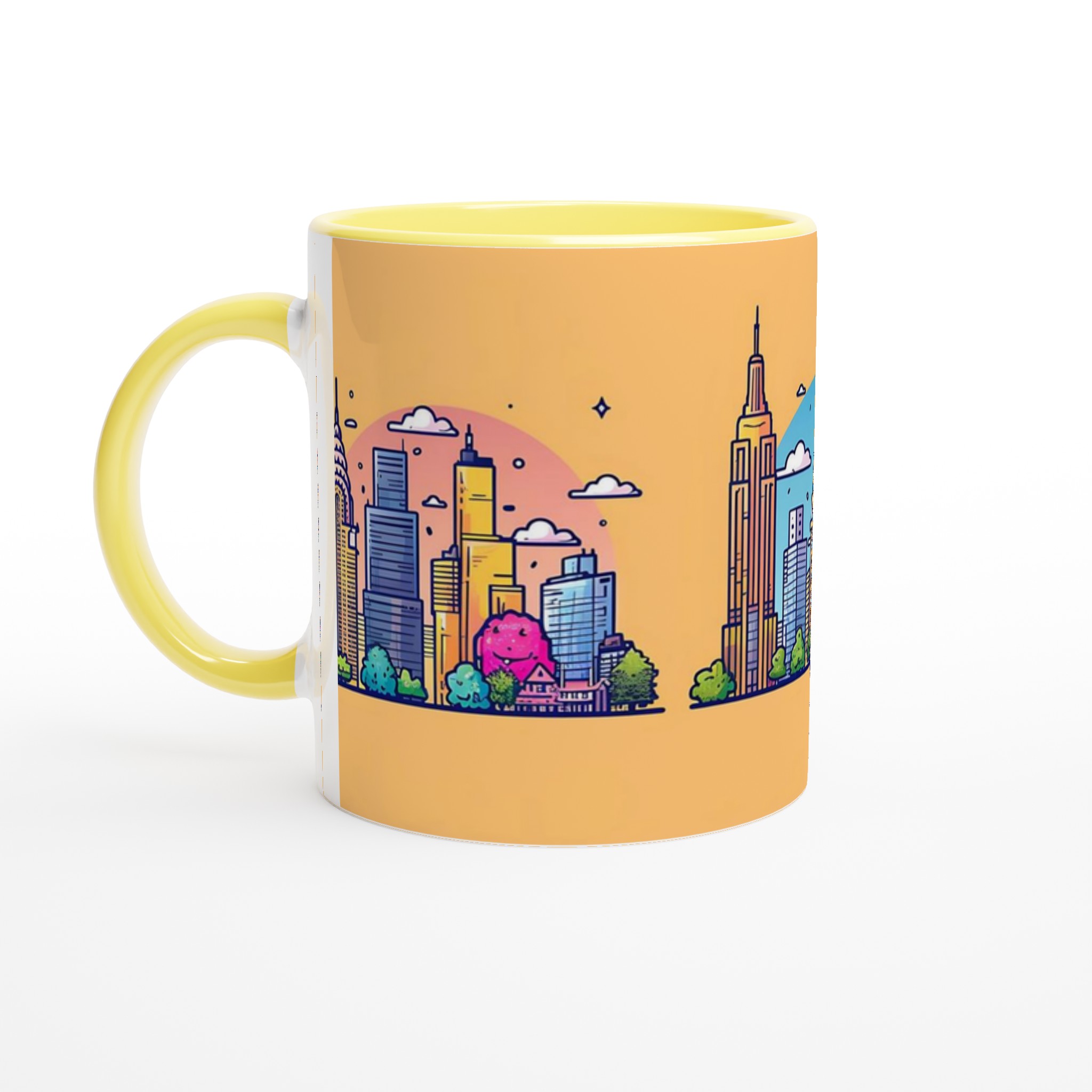New York City Ikoniska Landmärken Mugg - Färgstark, Rolig & Personlig Keramikmugg 5 fb864d0b-1908-4db9-bb96-523eb3942bab