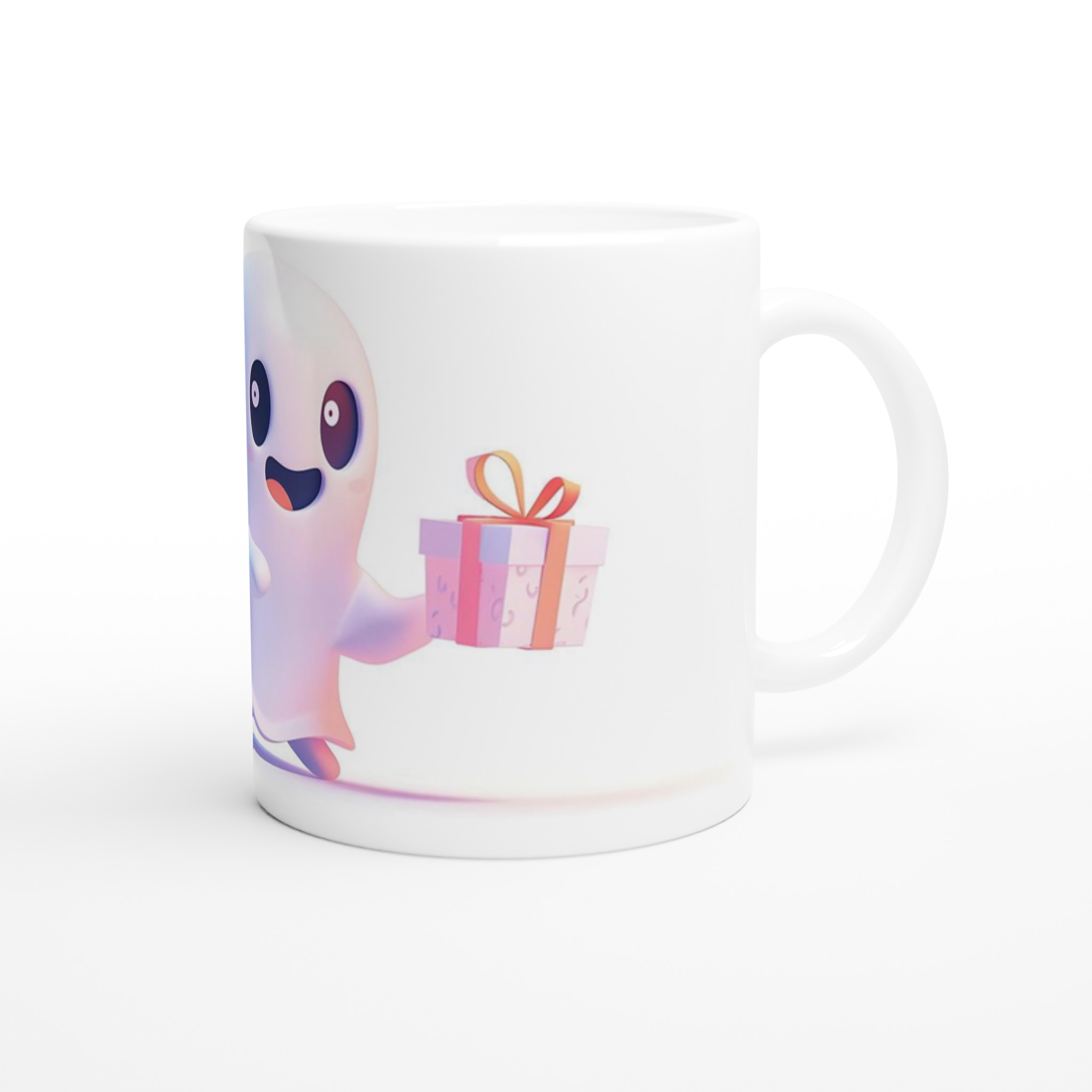Söt Spöke med Present - Charmig Keramikmugg i Valfri Färg, 11 oz 9 fc15fa12-8ba6-4633-b9f0-72b544e8a767