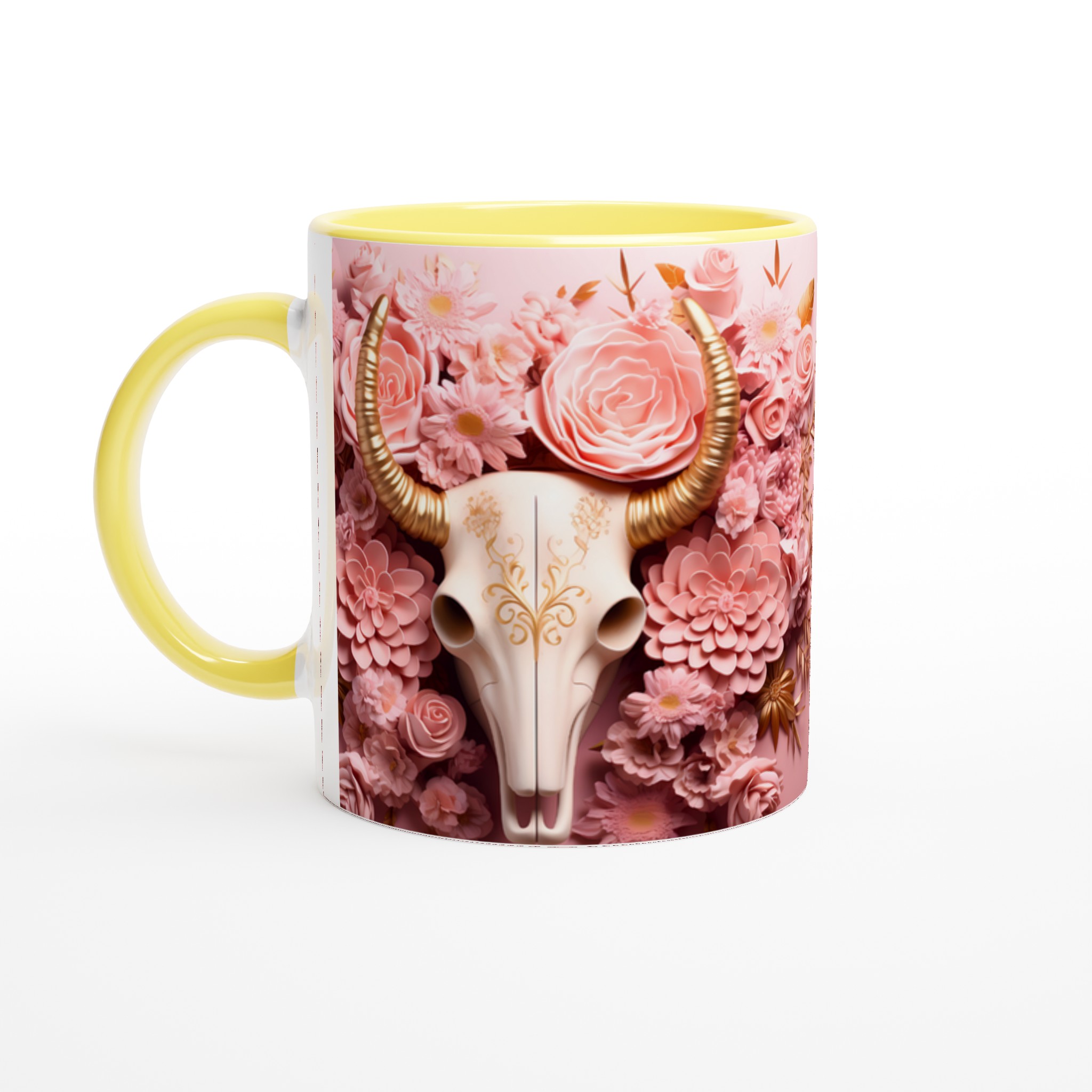 Romantisk Western Skalle Mugg – 11oz Keramikmugg i ditt val av färger 5 fc3cc365-d93c-4c46-9c0f-917a5f6a730c