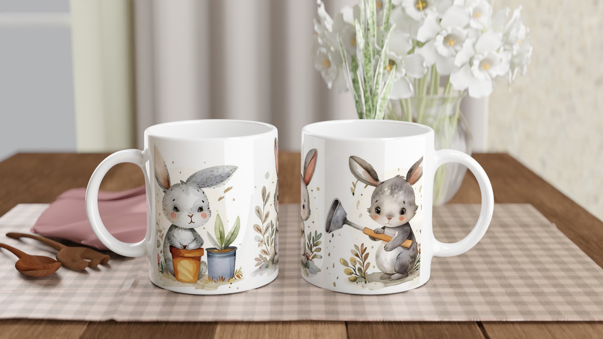 Söta Påskkaniner 11oz Keramisk Mugg – Perfekt för Vårfika och presenter! 10 fc94454c-629a-4f6a-b06f-9e6bf9adc2dc