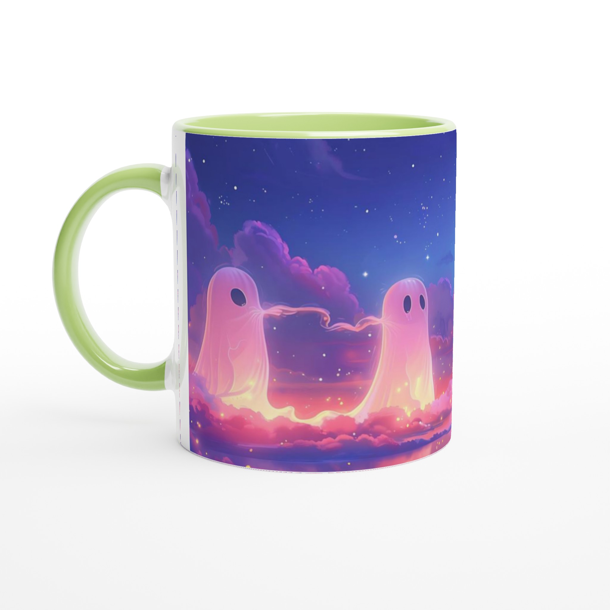 Mystisk Gryning 11oz Keramisk Mugg - Drömska Spöken och Skimrande Moln 3 fcb531e7-9afa-4019-b431-54091b78e45c