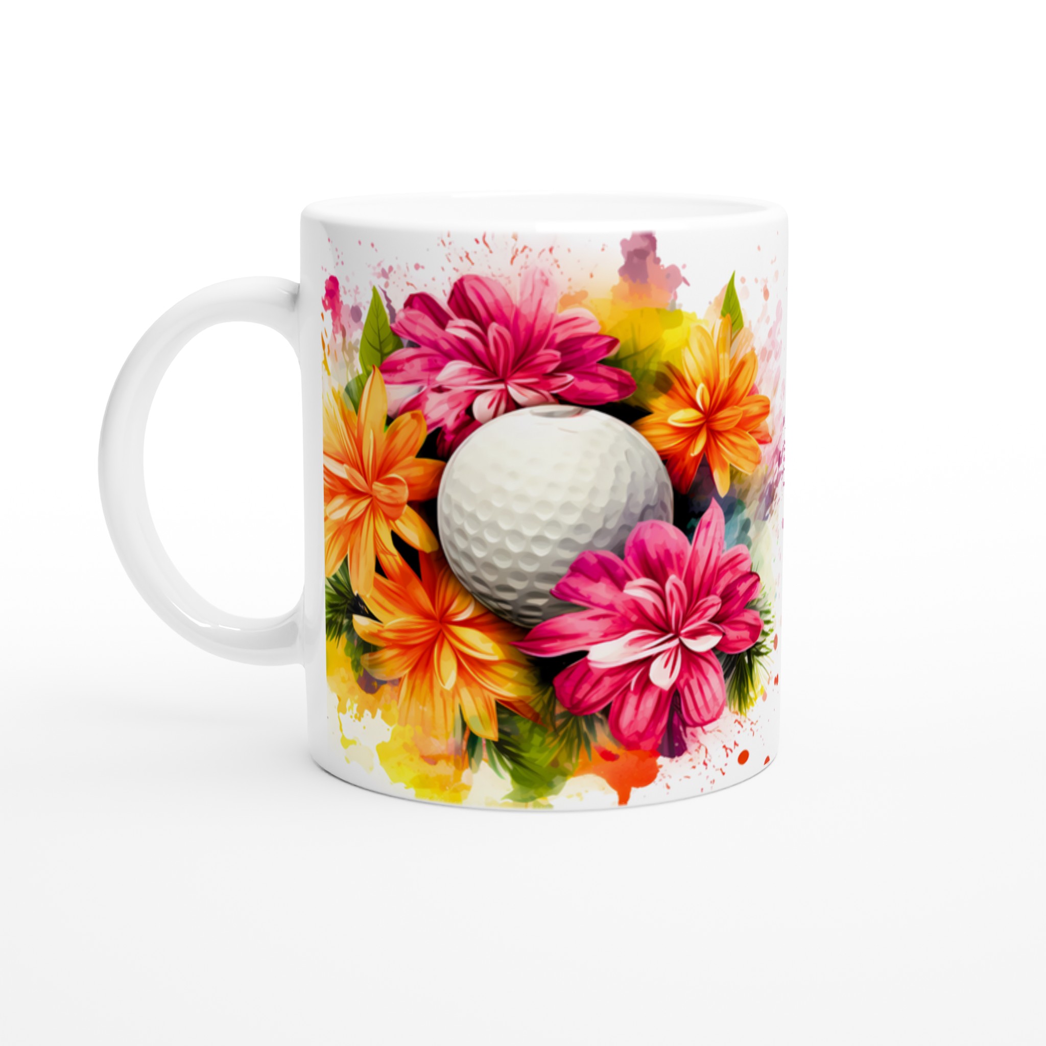 Färgexplosion Golfmugg – Vibrant Floral Design på 11oz Keramisk Mugg 1 fcbb449c-aee5-44bc-9fb7-a9b95e72a4a4