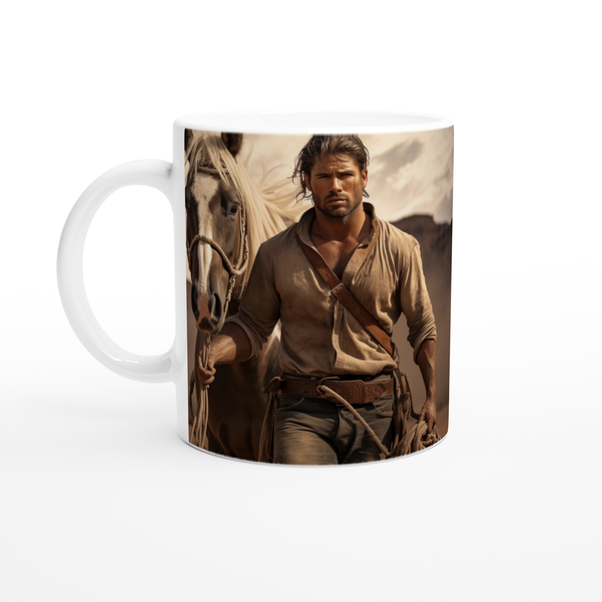 Vilda Västern Cowboy Mugg – Robust 11oz Keramik för Kaffeäventyrare i Valfri Färg! 1 fcf49adc-9448-433e-b450-35a1203ec094