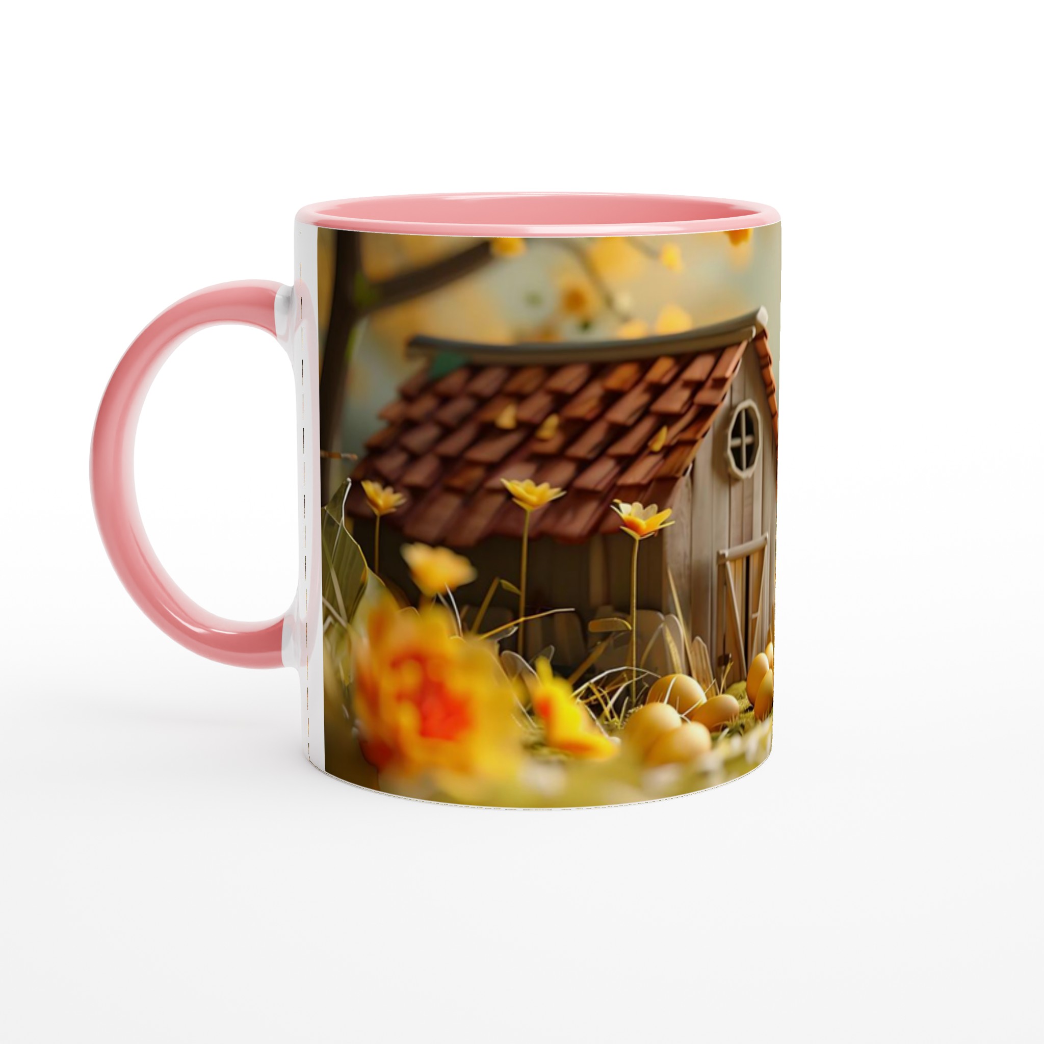 Påskens Charm: Söt kyckling & Ägg Keramisk Mugg – 11oz Kaffekopp i ditt färgval 6 fcfc1914-db73-4d4d-9935-f4495161c39b