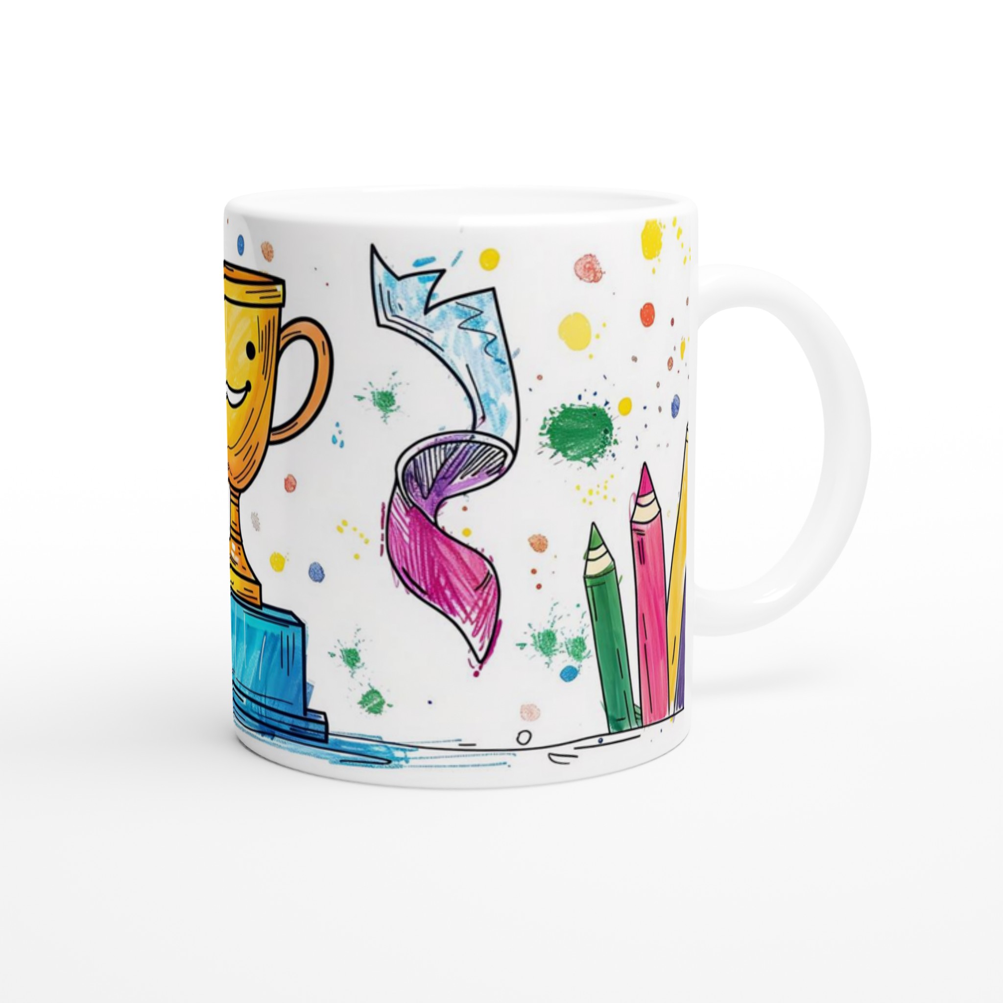 Vinnarmugg med Glad Trofé & Färgsprakande Krita Design – 11oz Keramisk Mugg i Valfri Färg! 9 fd226644-0fc9-4687-b6ae-213af290a02d