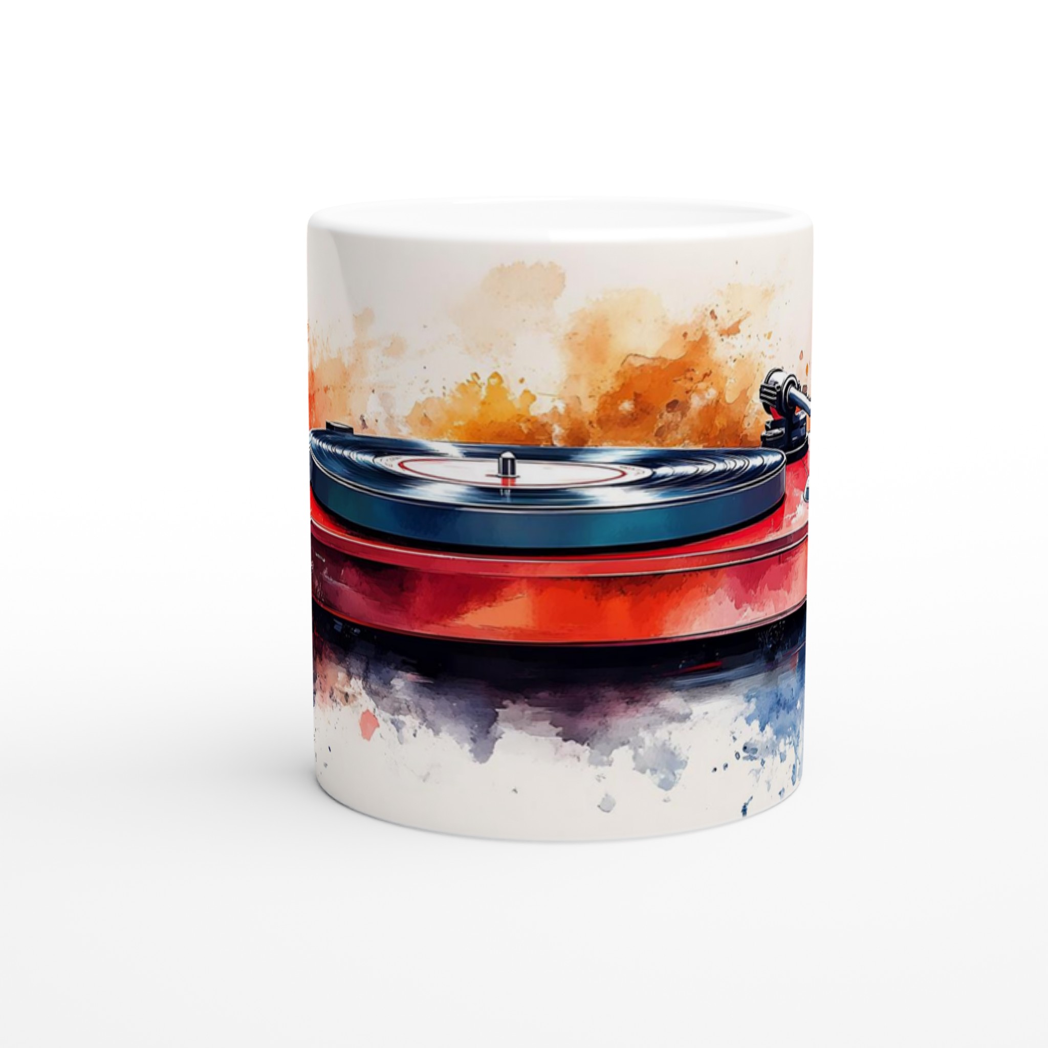Retro Vinyl Vibe Mugg - Musikinspirerad Akvarell på 11oz Keramik, Välj Din Färg! 8 fd462a9c-3522-4265-8c36-0f31ba97768a