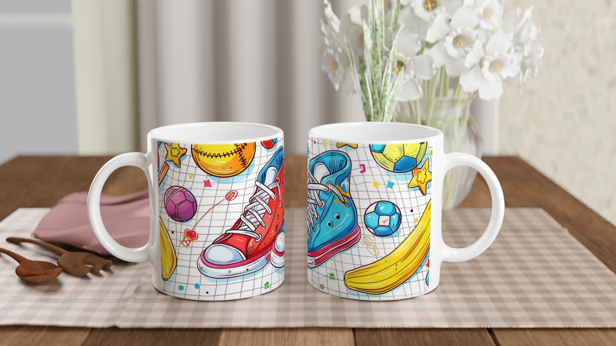 Retro Sporty Sneaker Mugg – Lycklig Barndomsnostalgi i Färg! 10 fdb42f16-19be-4f78-a756-74b4371d0e1f
