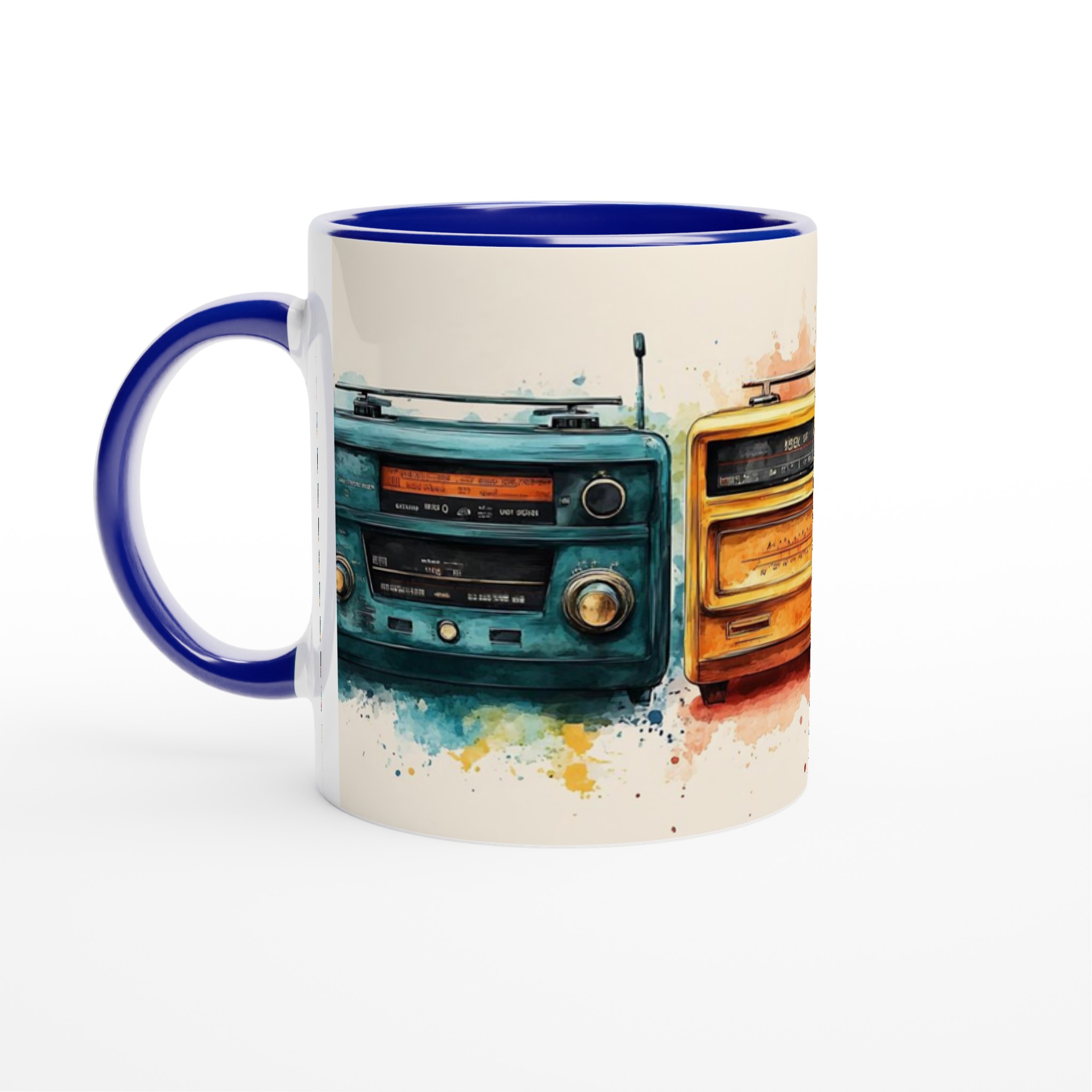 Retro Radios Akvarellmugg – 11oz Keramisk Mugg i Valfri Färg för Musikälskaren 7 fdf85643-67d5-4fdf-b9ae-992389fcf0d5