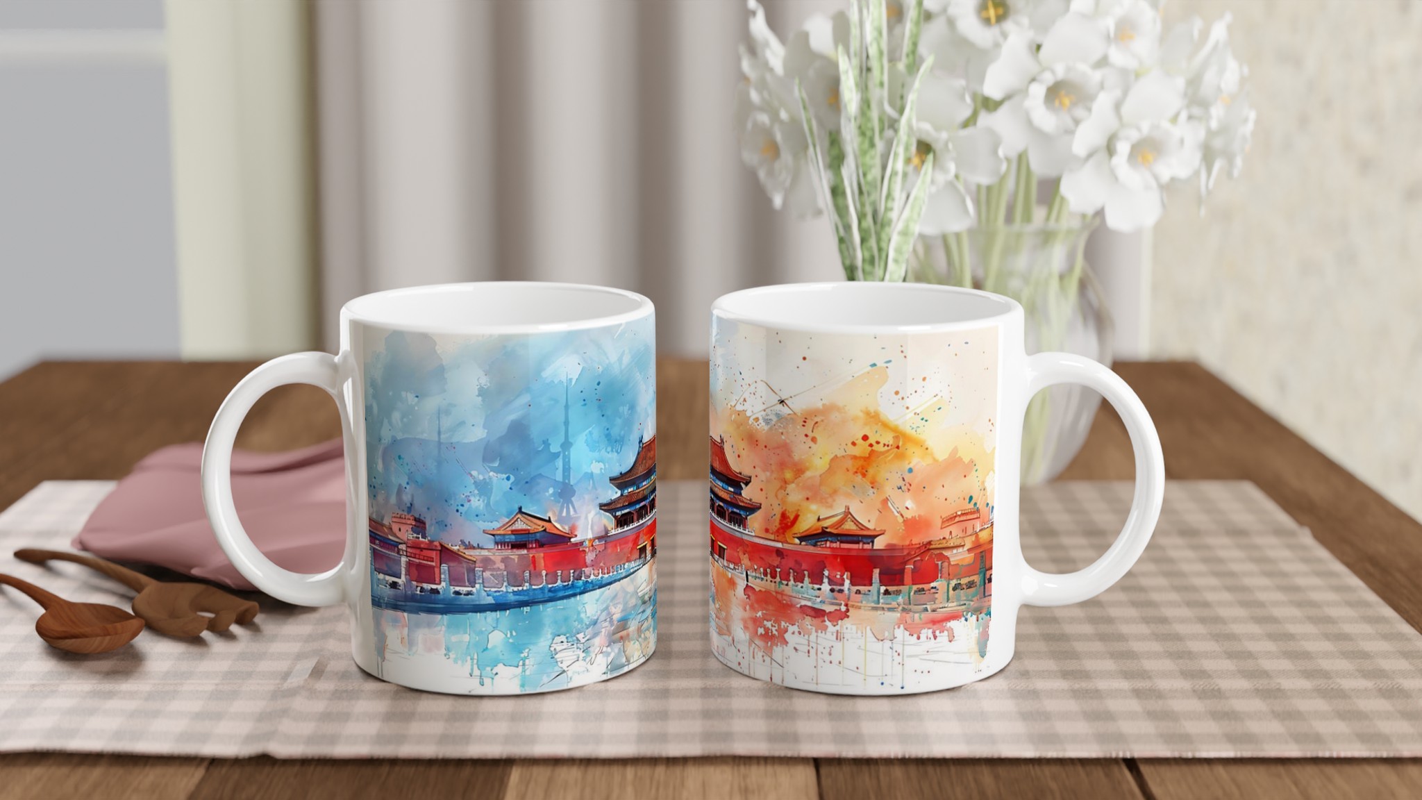 Förbjudna staden Akvarellmugg – Historisk Charm i Vibrerande Färger, Välj din Favoritnyans! 10 fdfb0d5a-e93c-4cd2-9a34-6507c3b31d71