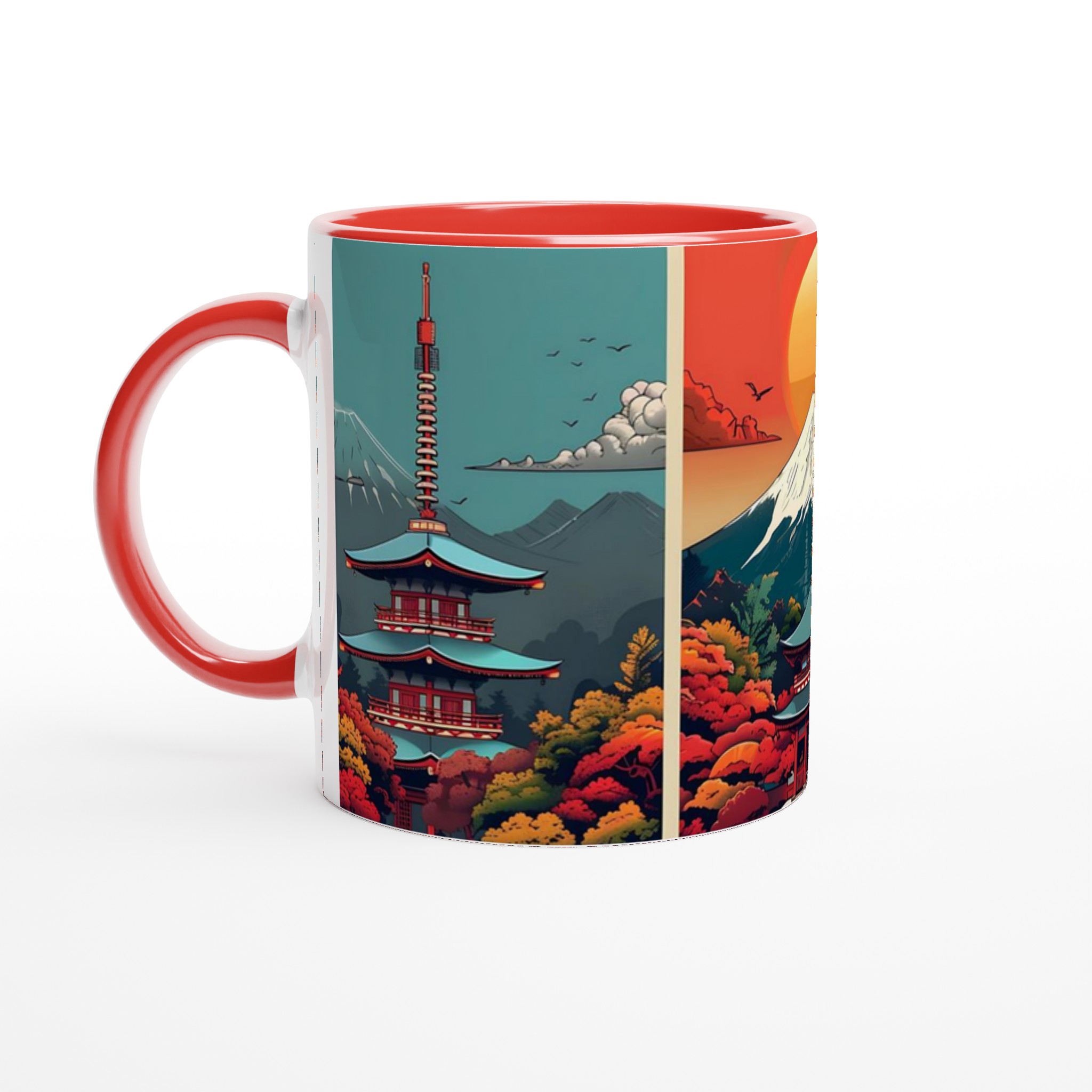 Japansk Tempelkonst Kaffemugg – Färgstark Keramik med Fjärran Östern Inspiration, Välj din Färg! 2 fe26d138-54da-4639-b7b9-eaf36861bfba
