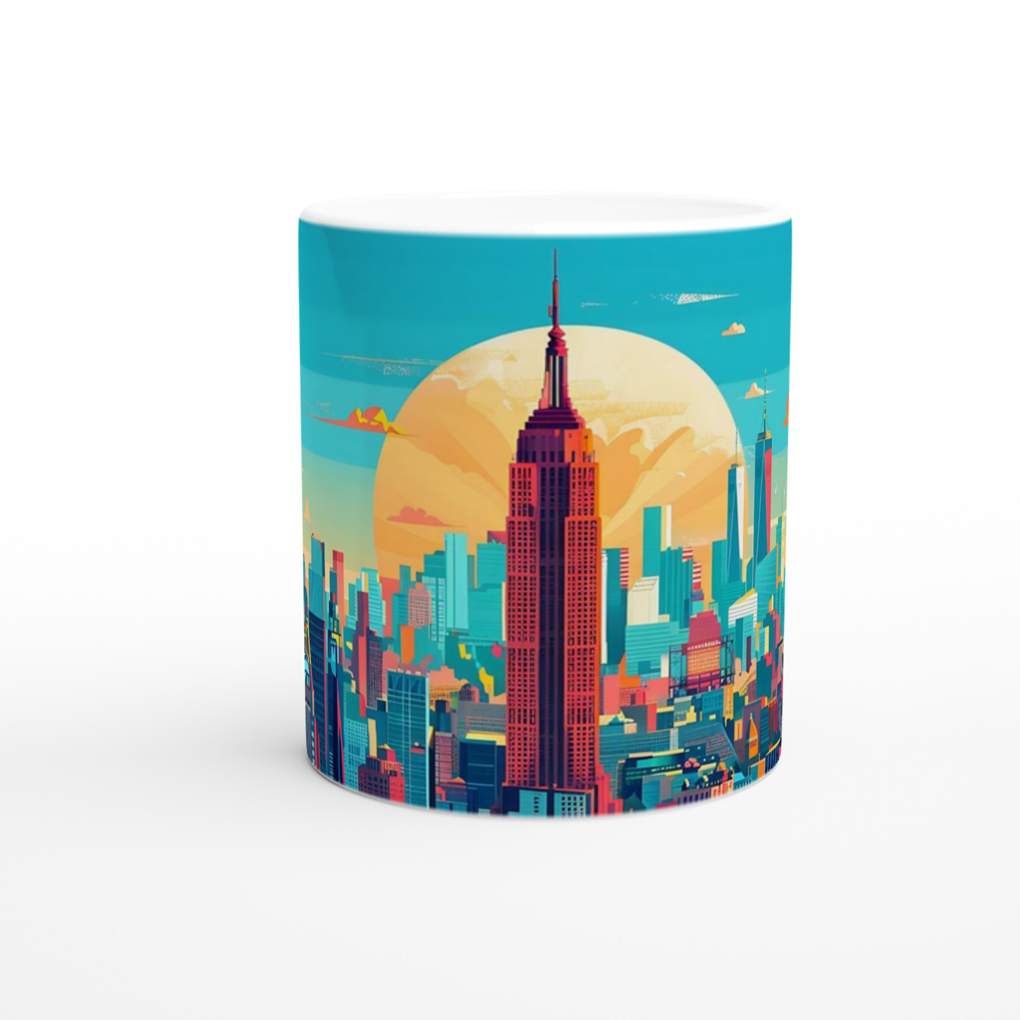 New York City Skyline Kaffemugg – Färgstark, Pop Art-inspirerad Keramikmugg (11 oz) 8 fe892dc6-63b0-47ea-9231-3aba77bca994