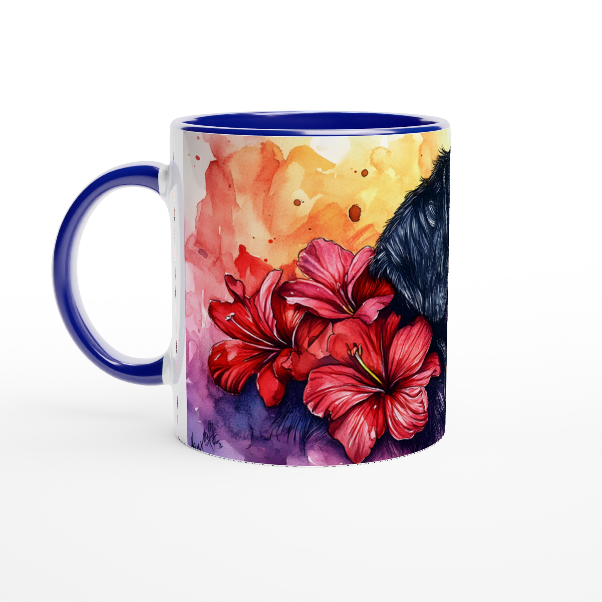 Konstnärlig Rottweiler Akvarell Mugg - Färgstark Kärlek till Din Bästa Vän | 11oz Keramikmugg i Valfri Färg 2 fe8bd557-7d84-4f8d-baa5-2f434bc92034
