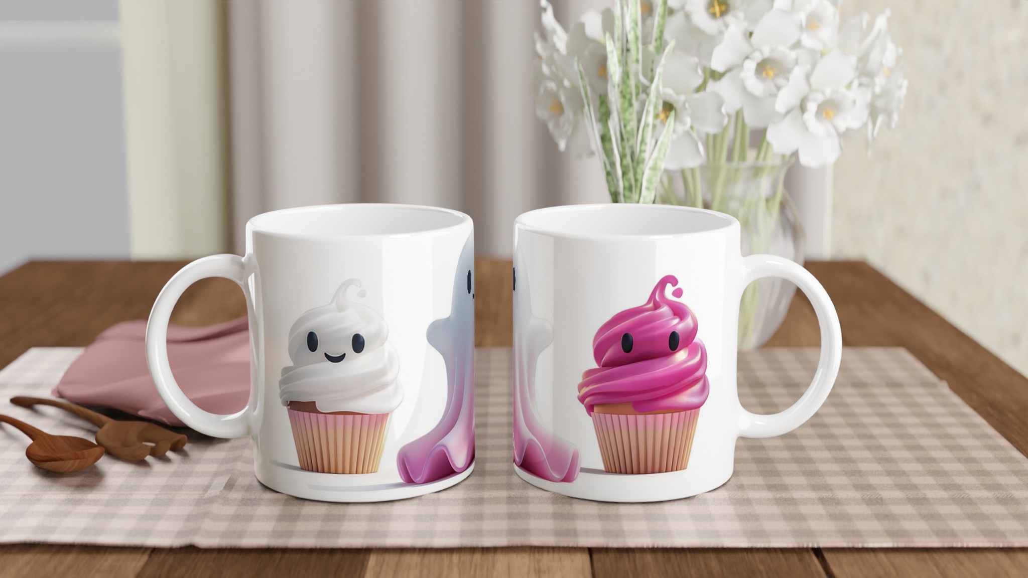 Söt Spök & Cupcake Mugg: Färgstark Keramik för Kaffe & Te i Sju Nyanser 11 fe91473e-a112-4114-b8ce-64a3b48c9e15