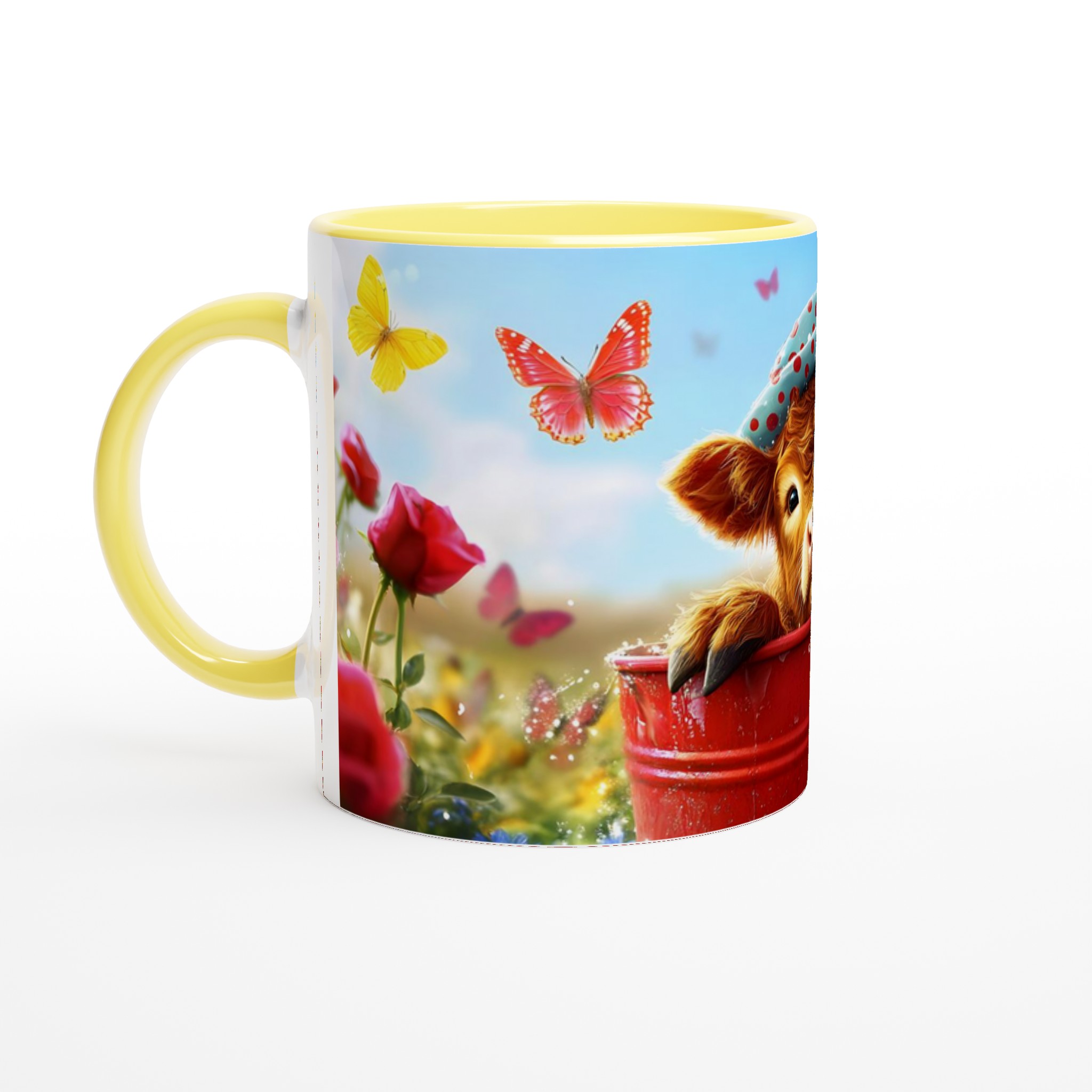 Söt Kalv i Hink - 11oz Keramikmugg | Lekfull Design & Färgstarka Tryck i Flera Kulörer 5 feae6b2a-d112-41ce-a90b-90da7e5d6ee3