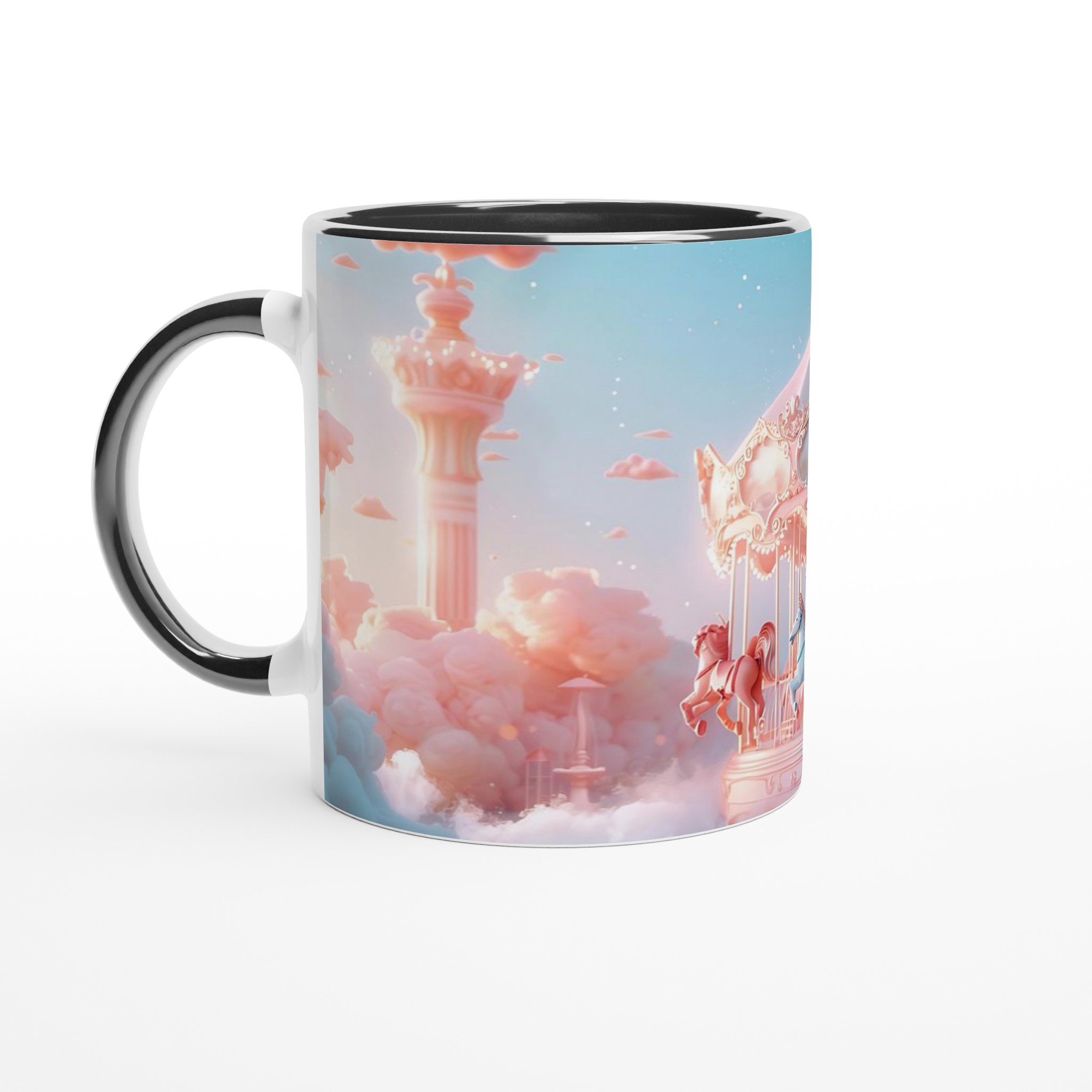 Magisk Karusellmugg – Drömsk Rosa & Blå Himmel – 11oz Premium Keramisk Mugg i Valfri Färg 7 feaf5233-76b2-485f-84b1-f227acc968e2