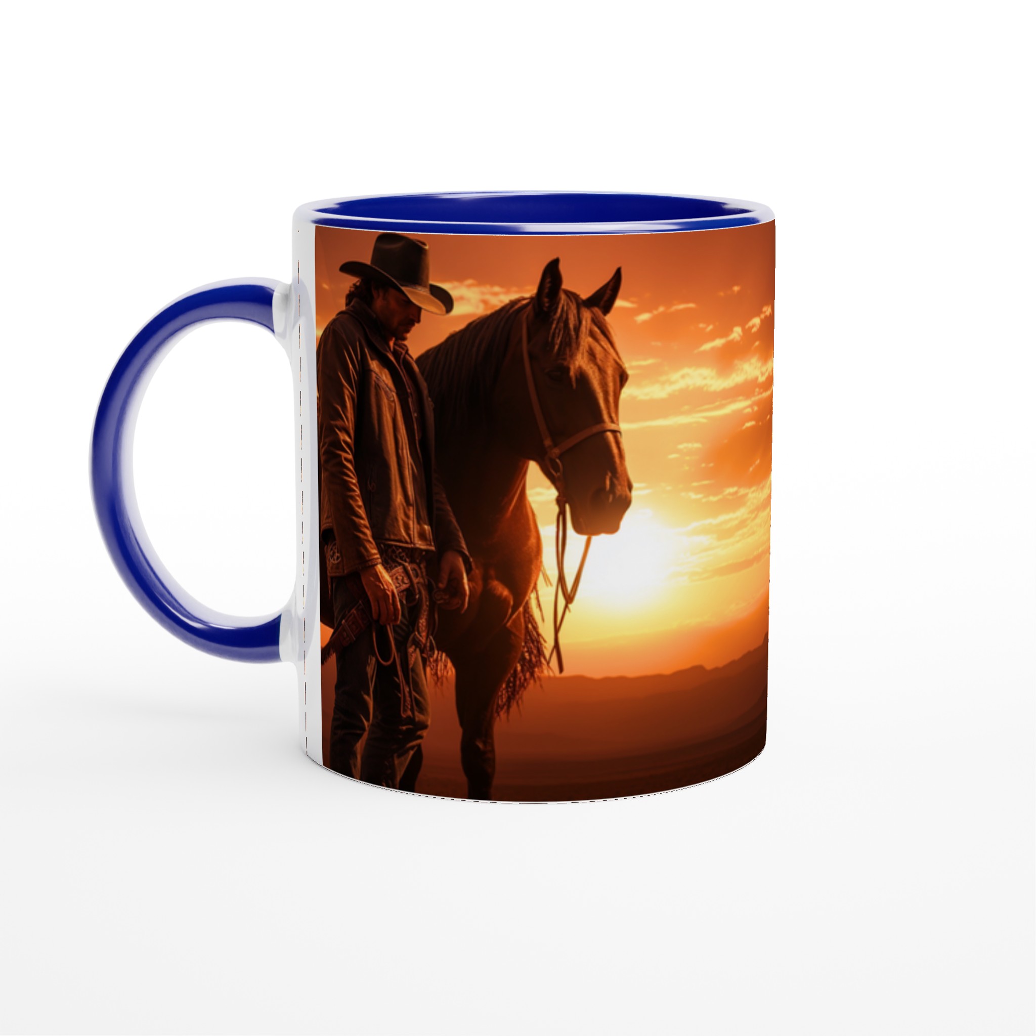 Cowboy Sunset Mug – Western Charm in Your Choice of 7 Colors – 11oz Premium Ceramic 4 fee4b46a-4d57-49e8-b2f3-f1d0a5cebdb2