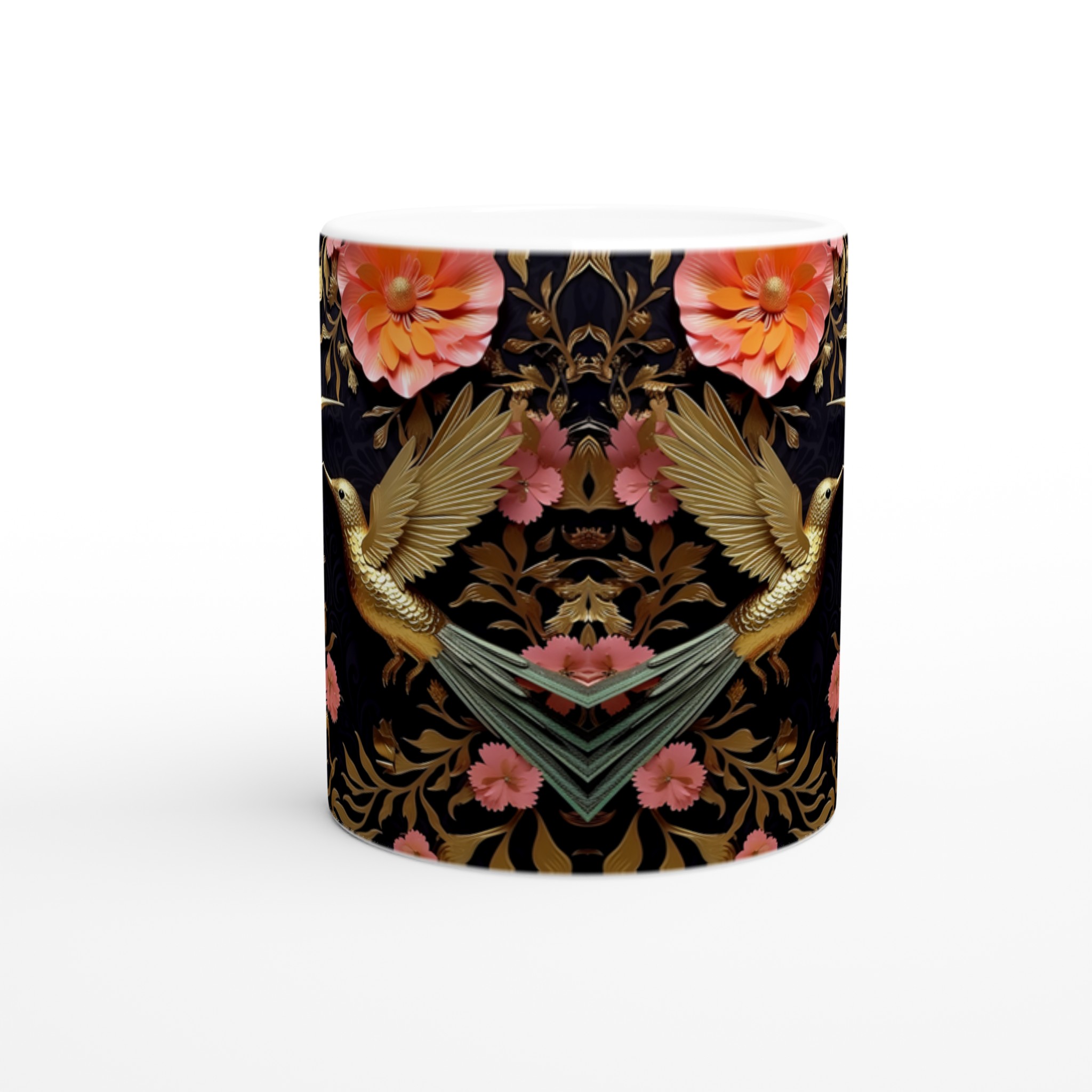 Lyxig Kolibri & Blommig Keramikmugg - Guldskimrande Design i Ditt Färgval 8 fefc83ac-c11c-4497-b945-ec379b1a67e5
