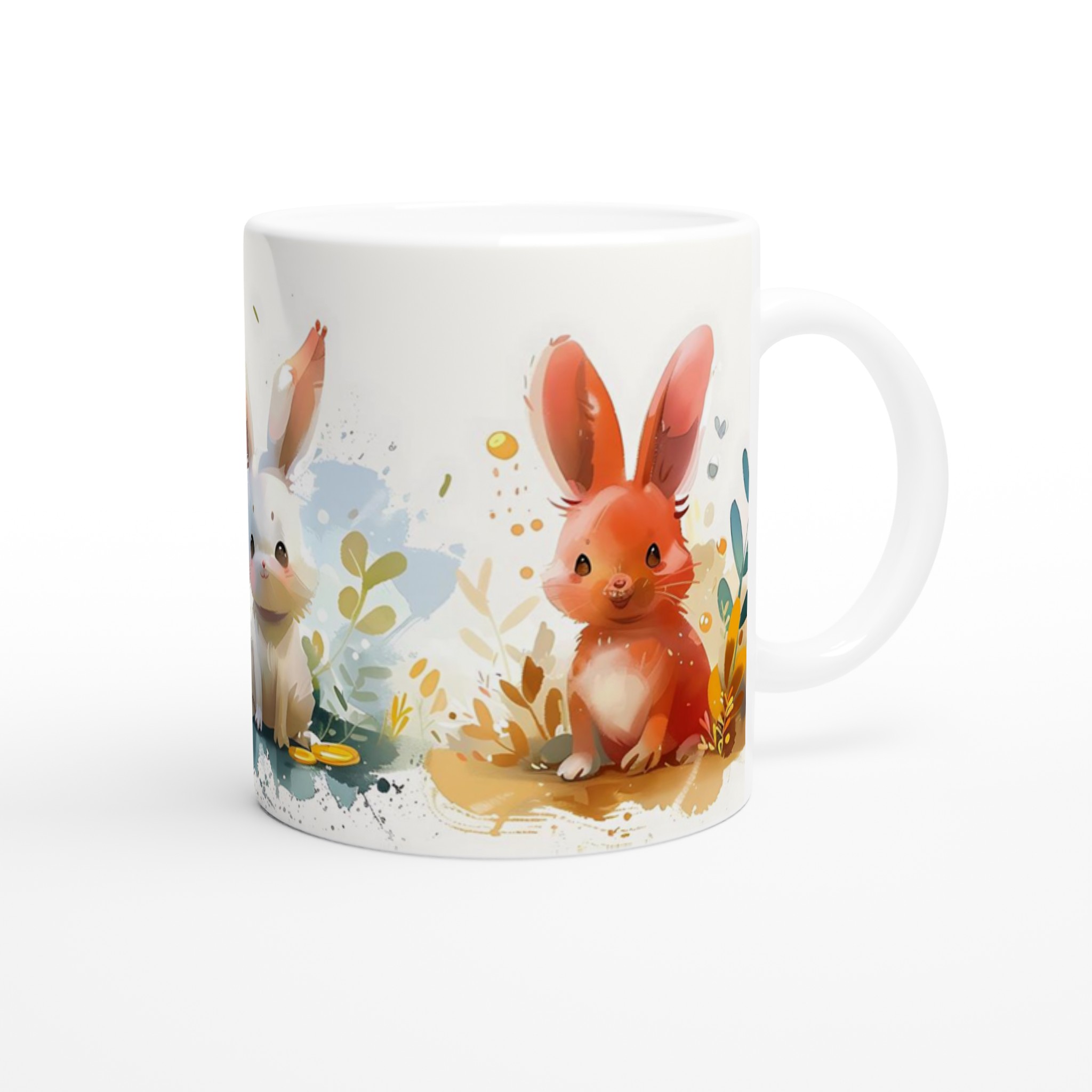 Söta Vattenfärgkaniner 11oz Keramisk Mugg – Välj bland 7 charmiga färger! 9 ff5918ba-b4da-48b2-9fef-31f74ae83e7e