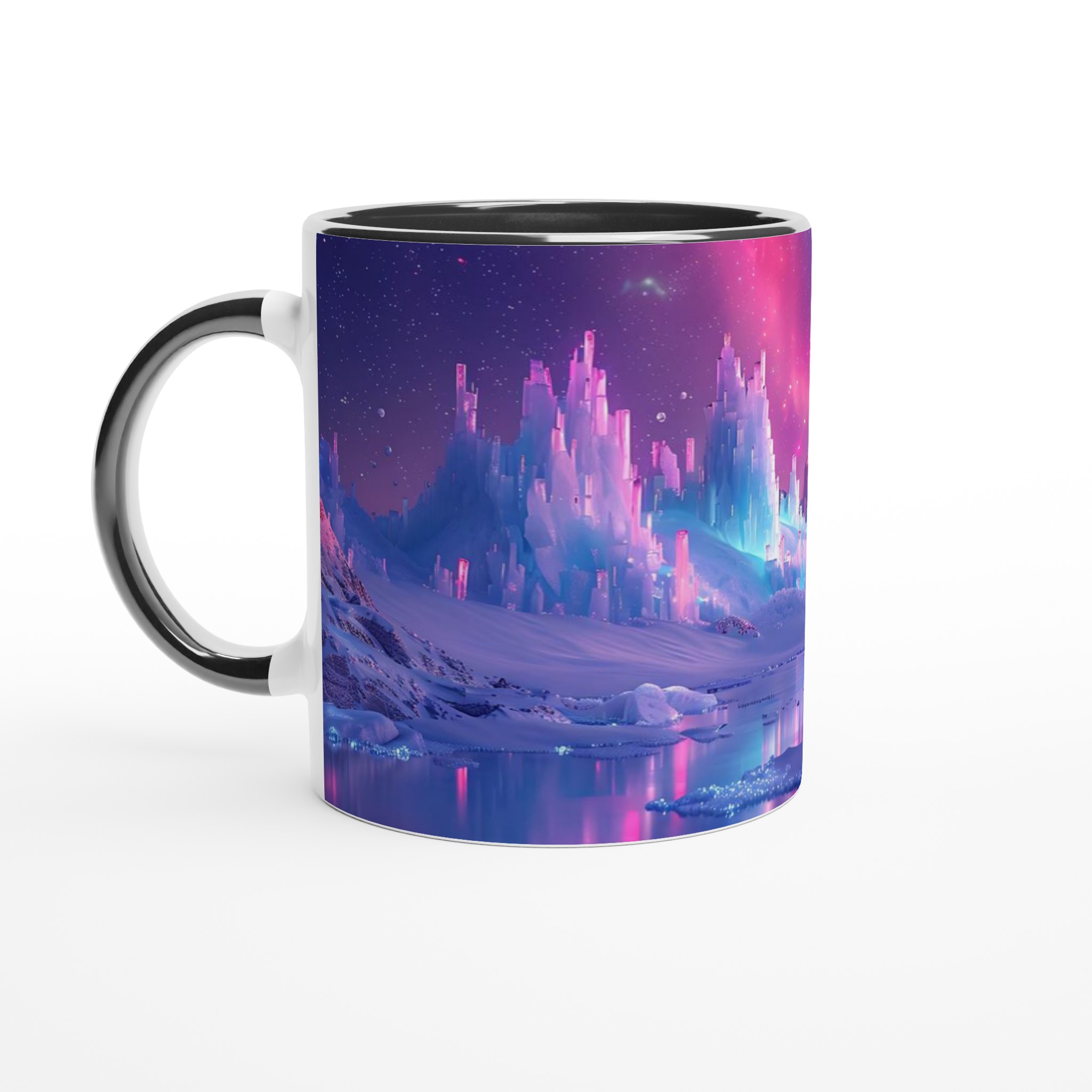Magisk Vintermugg – Frostig Kristallstad i Skymningen – 11oz Keramisk Mugg i Valfri Färg 7 ff8424aa-ddb5-4632-a22a-169d554df364