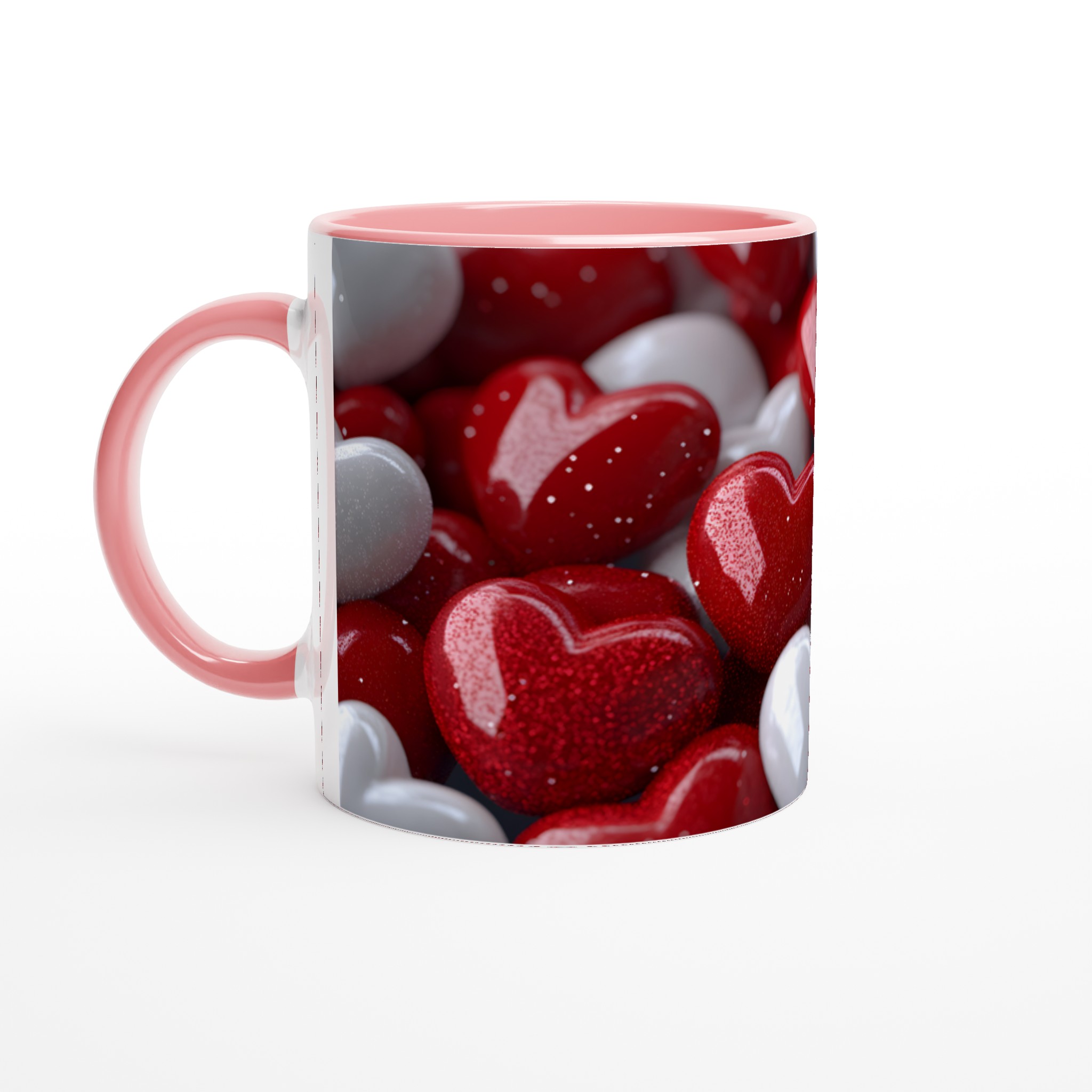 Kärlekshjärta Keramikmugg - En glittrig presentidé i flera färger, 11oz 6 ff879484-d095-496c-9b19-10c0c343243b