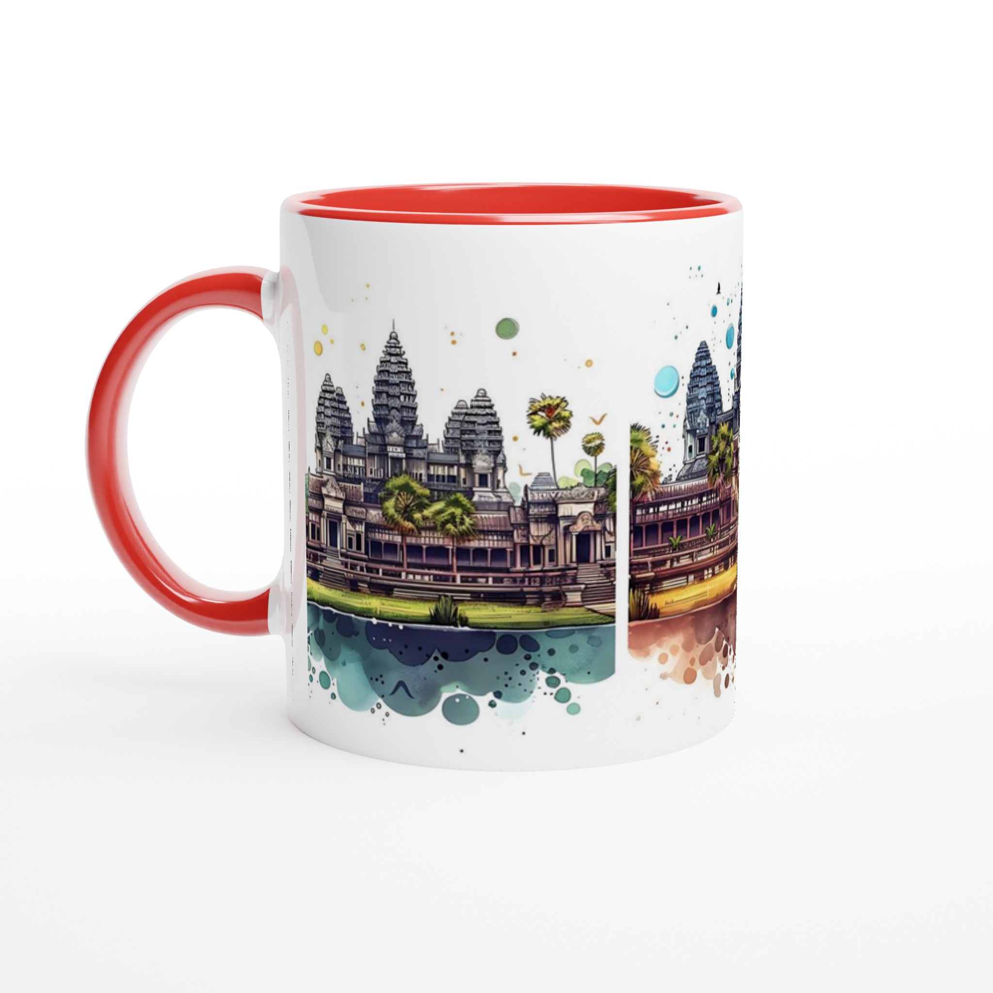 Angkor Wat Akvarell Mugg - Välj din färg, 11oz Keramikmugg för kaffeälskare & resenärer 2 ff96c62b-662f-48d6-ab41-8b7e0da1ea19