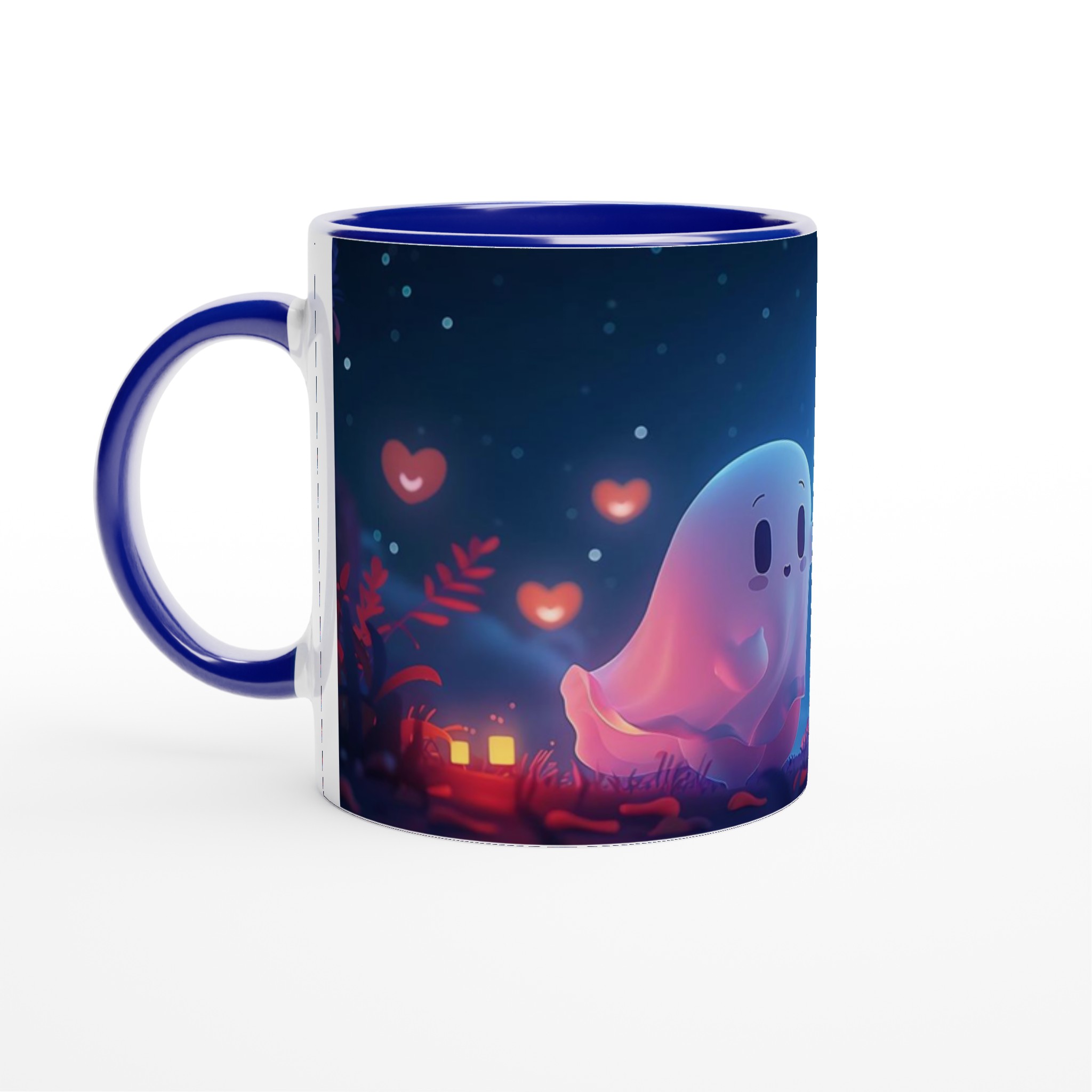 Söt Spöke Fullmåne Keramikmugg – Magisk 11oz Kaffemugg i Ditt Val av Färg 4 fff8d6f2-7f04-4522-8a46-0fb958b258dc