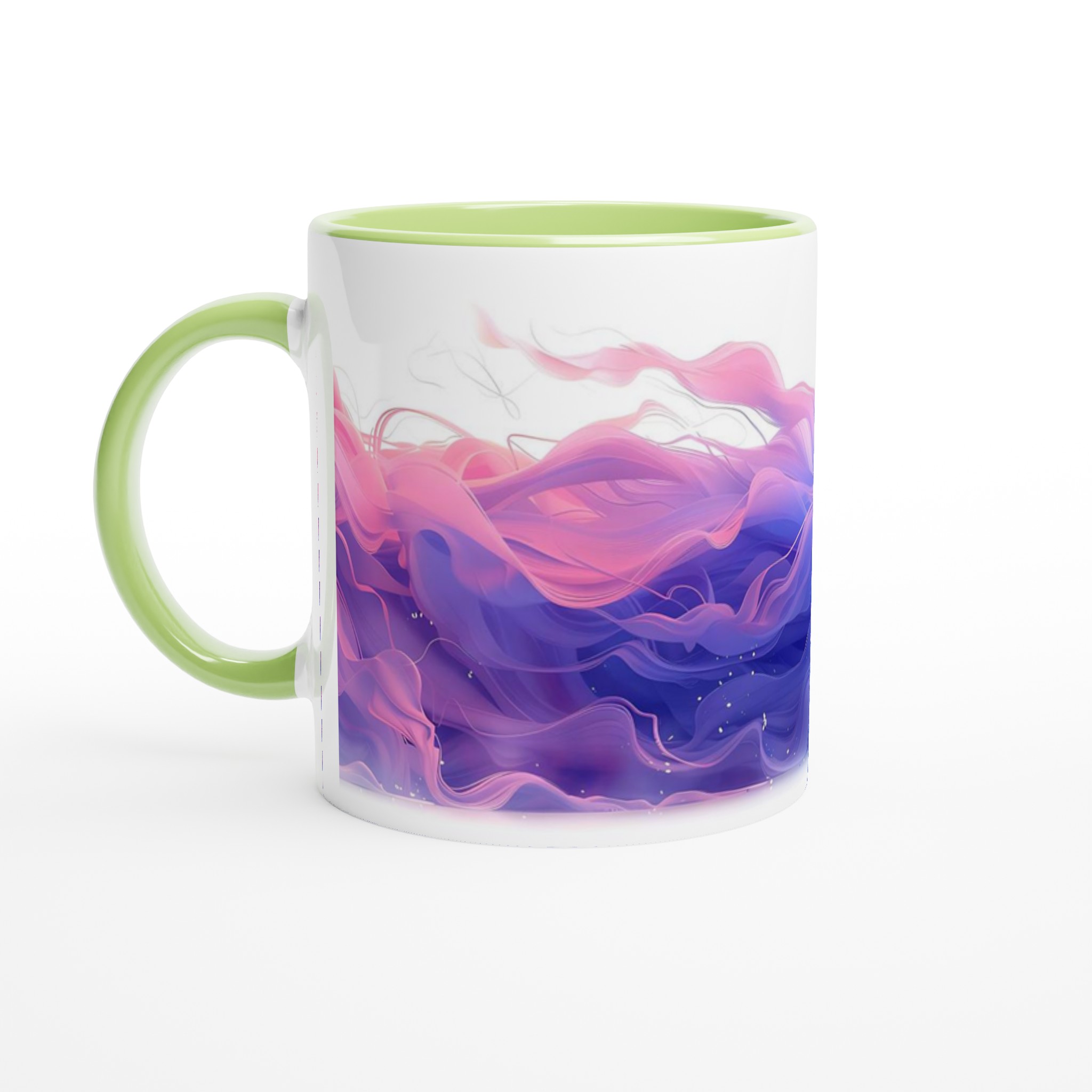 Mystisk Pastell Vågor 11oz Keramisk Mugg – Drömsk Design i Rosa och Blått för Kaffe & Te 3 fffaa541-0a3a-4d7e-bf4f-c453c1b9e5ee