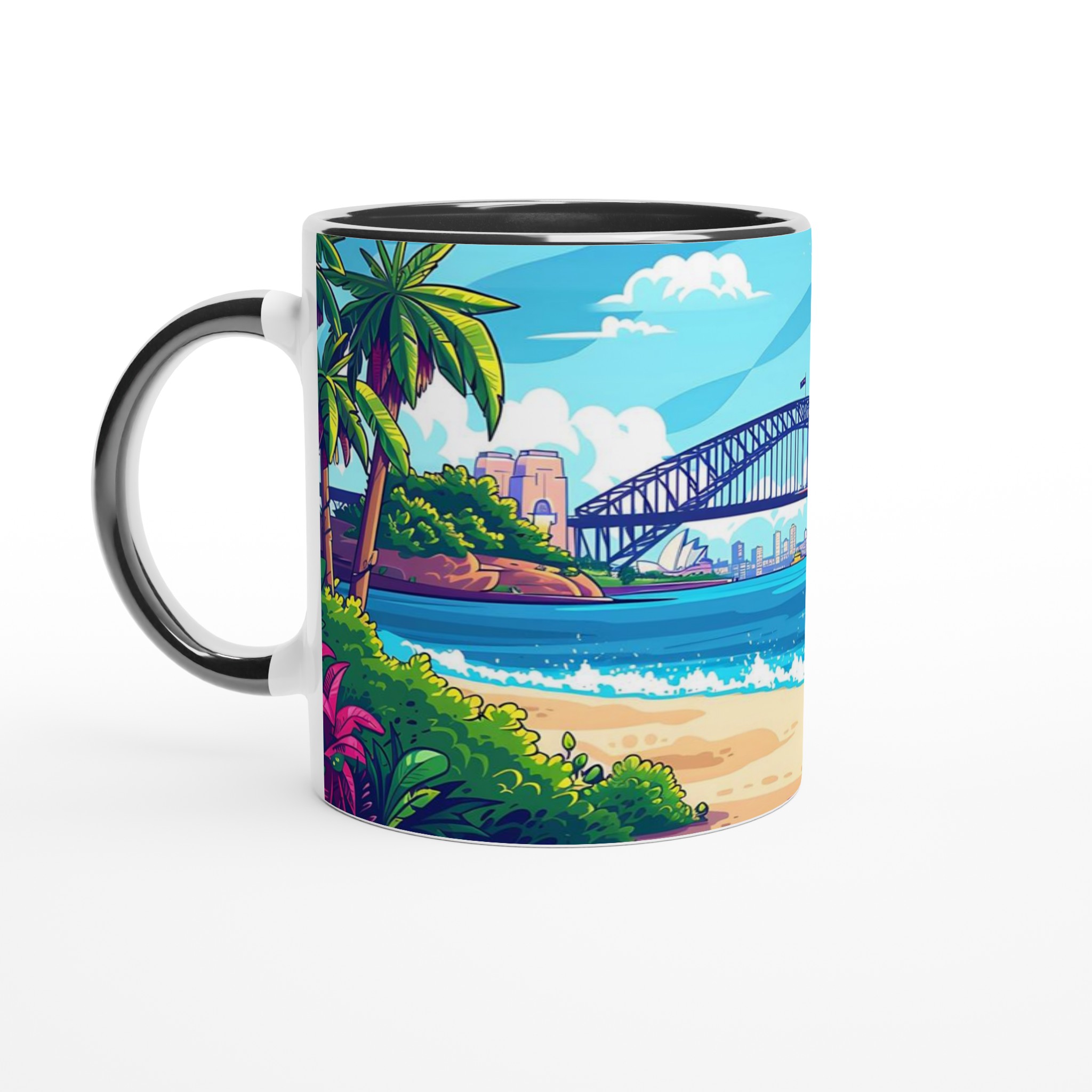Sydney Harbor Bliss: Vibrerande keramikmugg i ditt val av färger – 11 oz 4 001d1b73-378f-497b-8c6e-91f3e338b71e