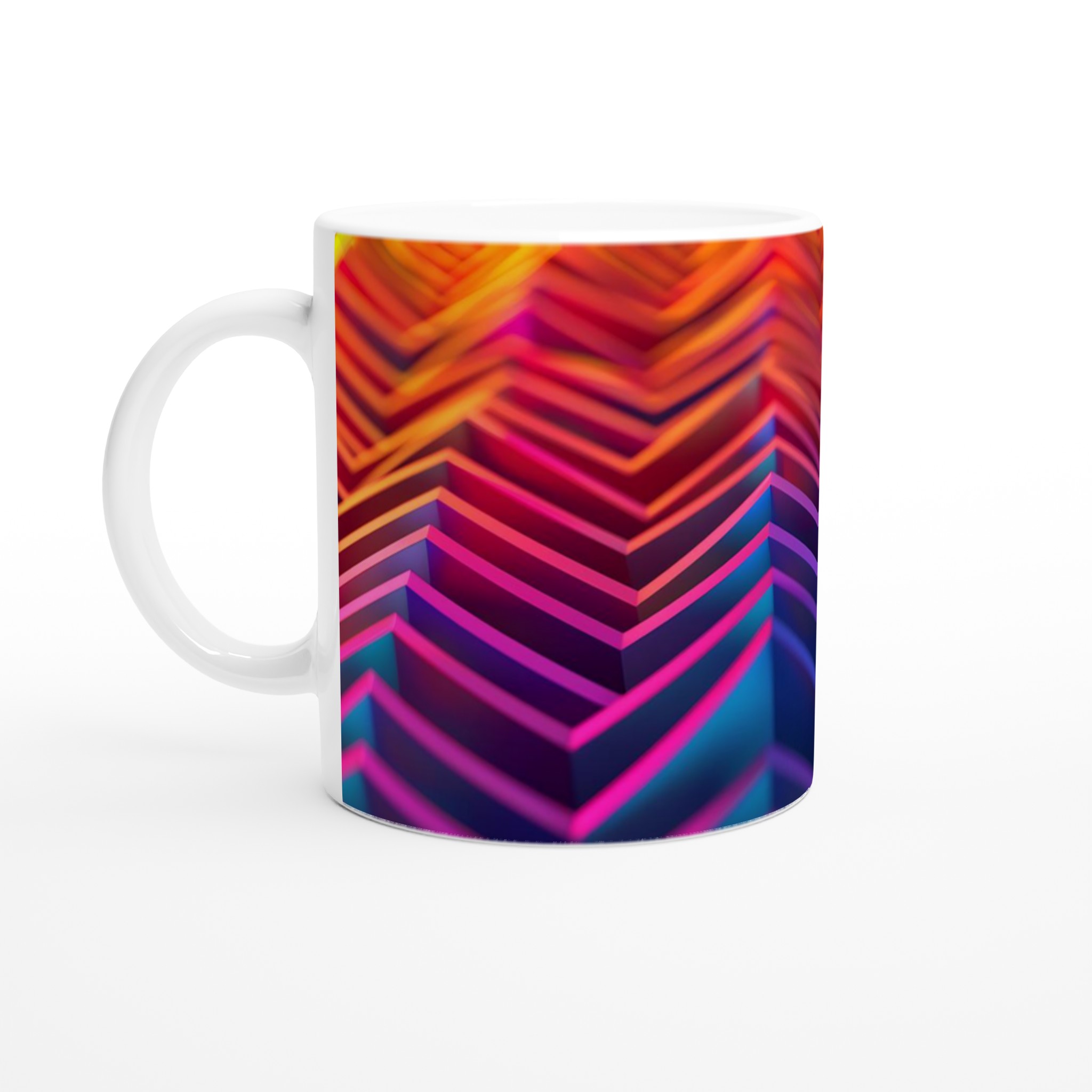 Neon Våg Keramisk Mugg – 11oz Kaffemugg i Ditt Val av Färg 1 00210c87-0ba0-4389-b64e-422b3aa07bbe